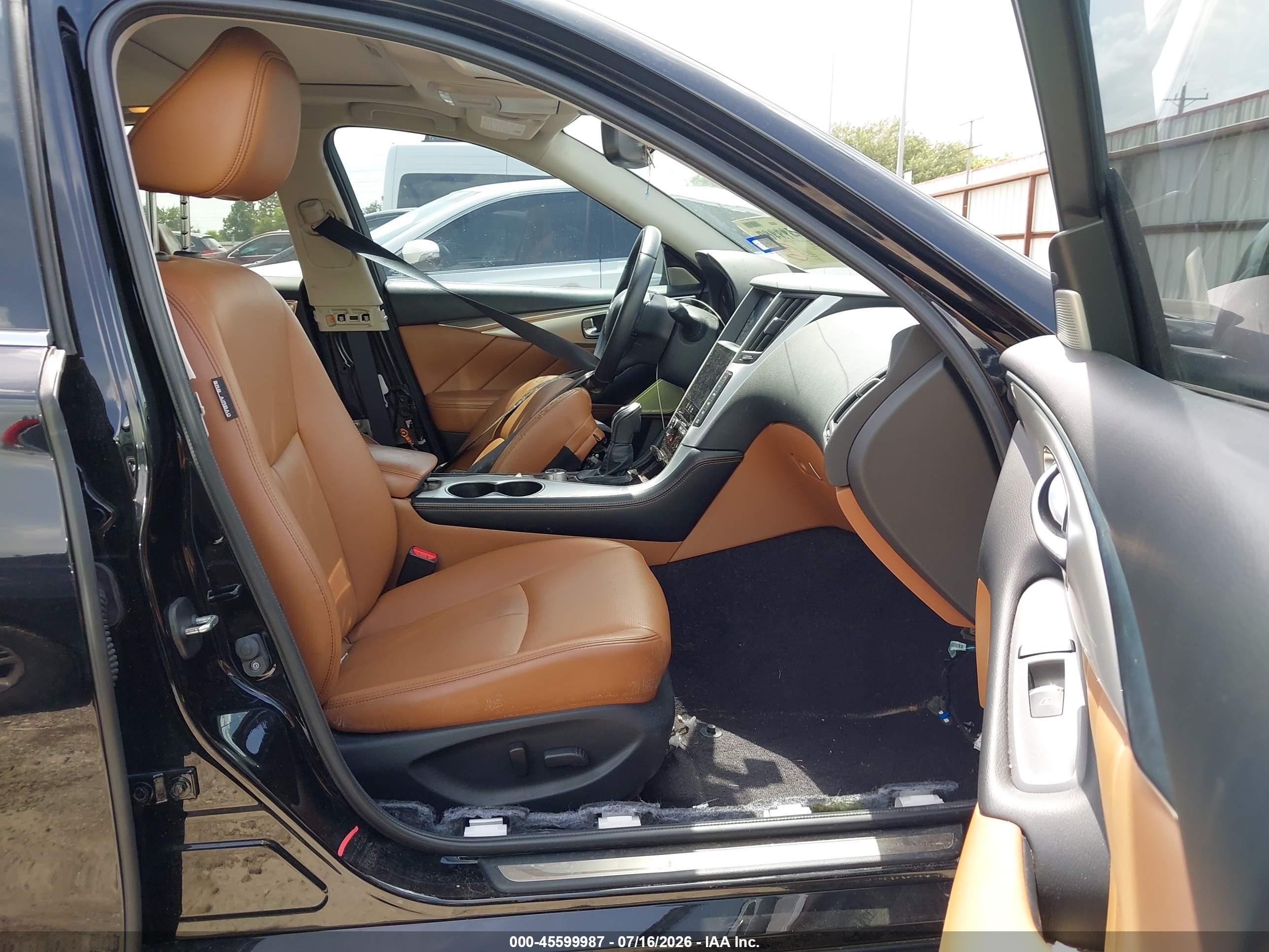 2023 Infiniti Q50 VIN JN1EV7BP8PM511553 IAAI salvage auction — Water/Flood, Salvage (Texas), sold $3,600 on 2026-09-03 (photo 5)