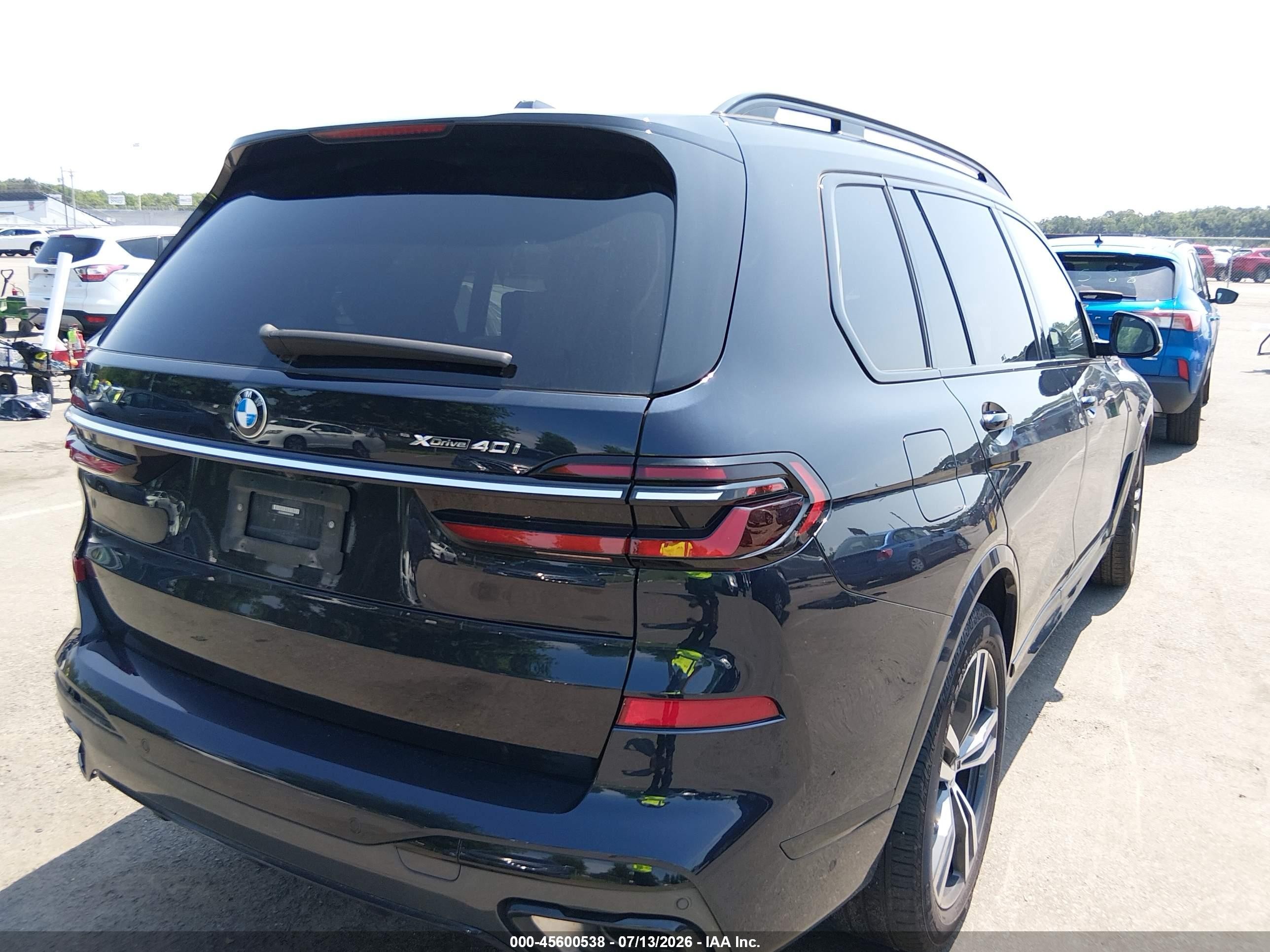 2023 BMW X7 VIN 5UX23EM09P9S07126 IAAI salvage auction — Front & Rear, Mv-907A (New York), sold $31,250 on 2026-08-21 (photo 4)