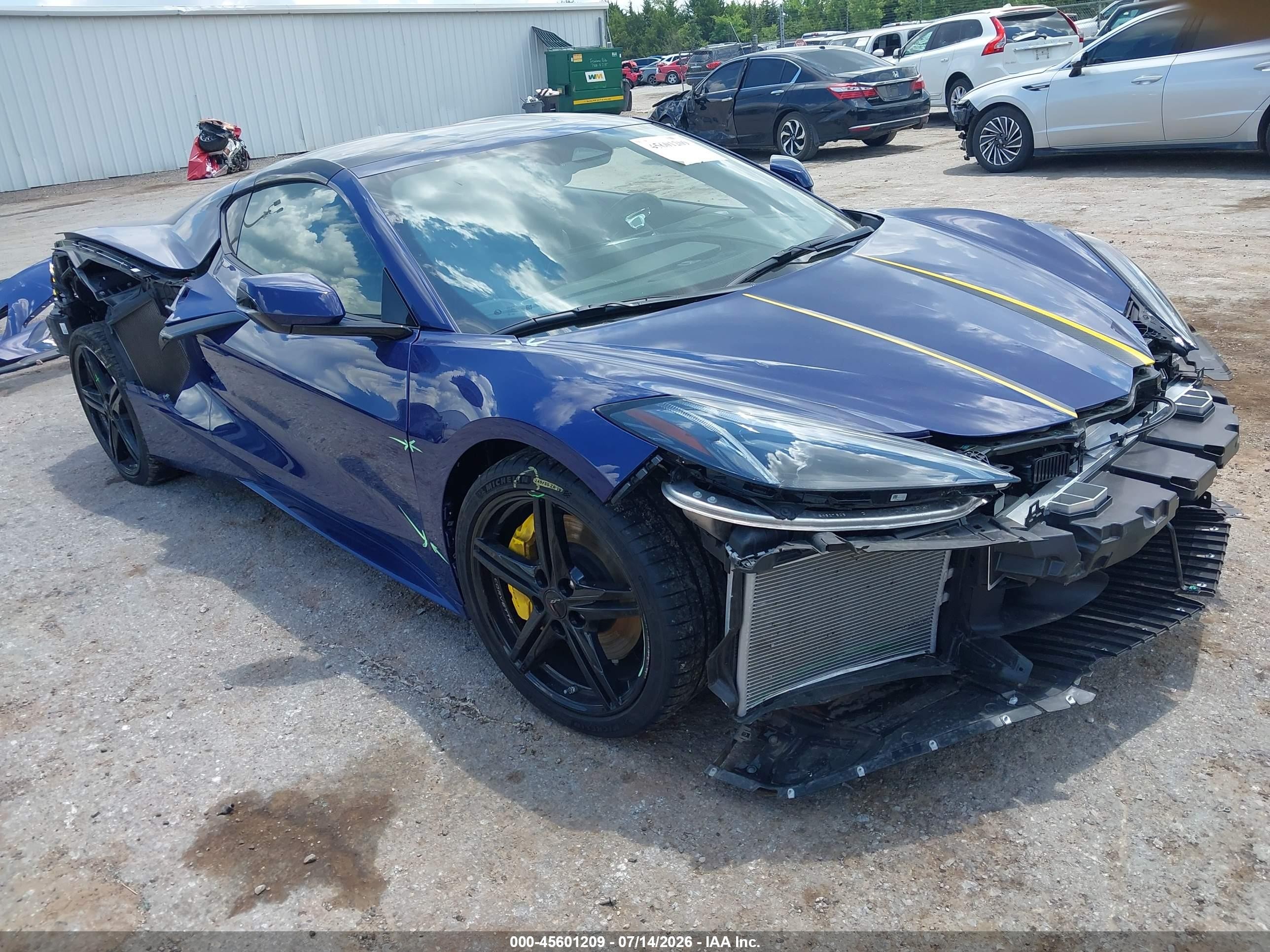 2026 Chevrolet Corvette Stingray VIN 1G1YA2D43T5100053 — IAAI salvage auction photo