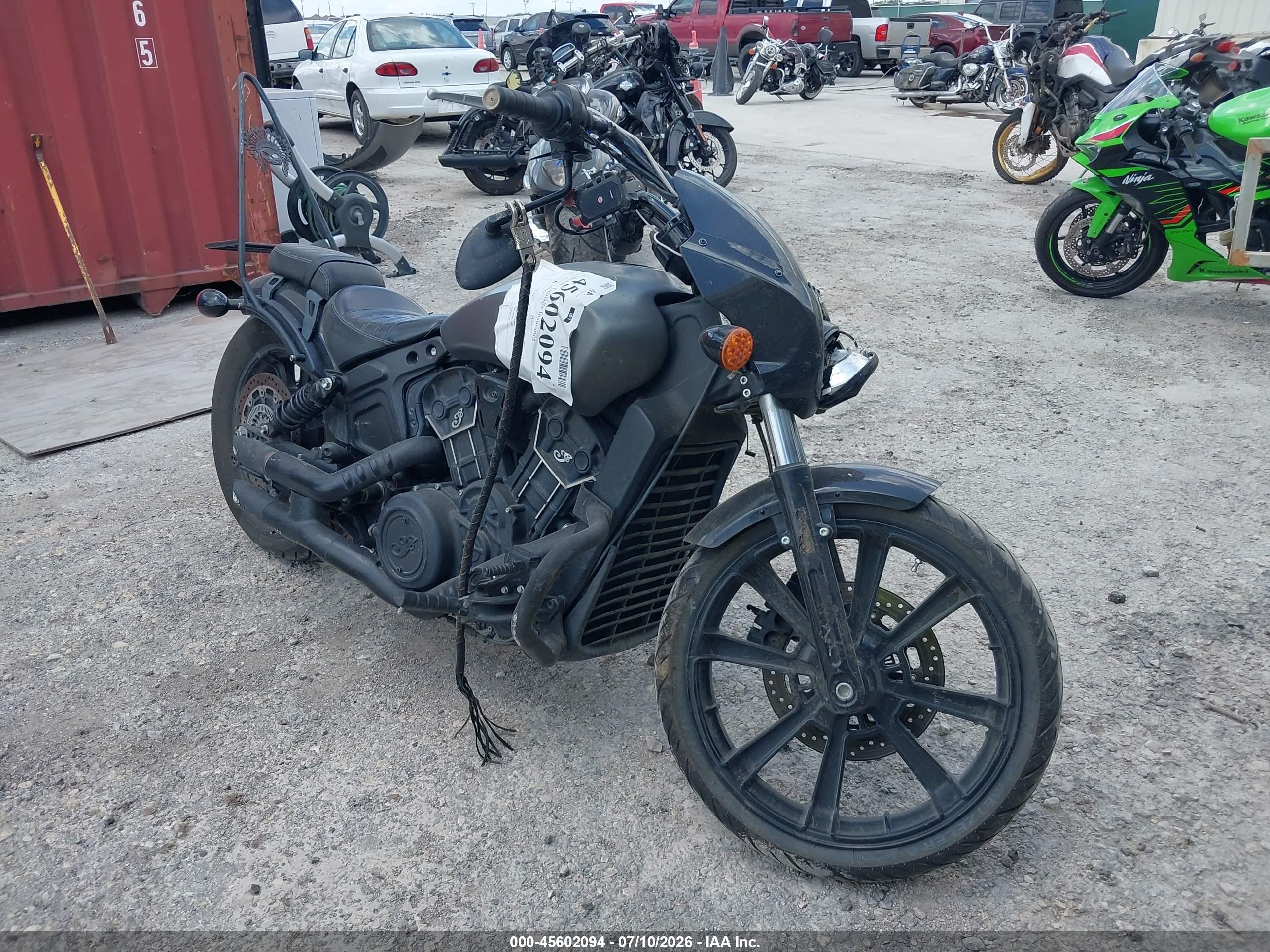 2023 Indian Motorcycle Co. SCOUT VIN 56KMTC116P3198376 IAAI salvage auction — Front & Rear, Salvage (Texas), sold $3,150 on 2026-09-10 (photo 1)