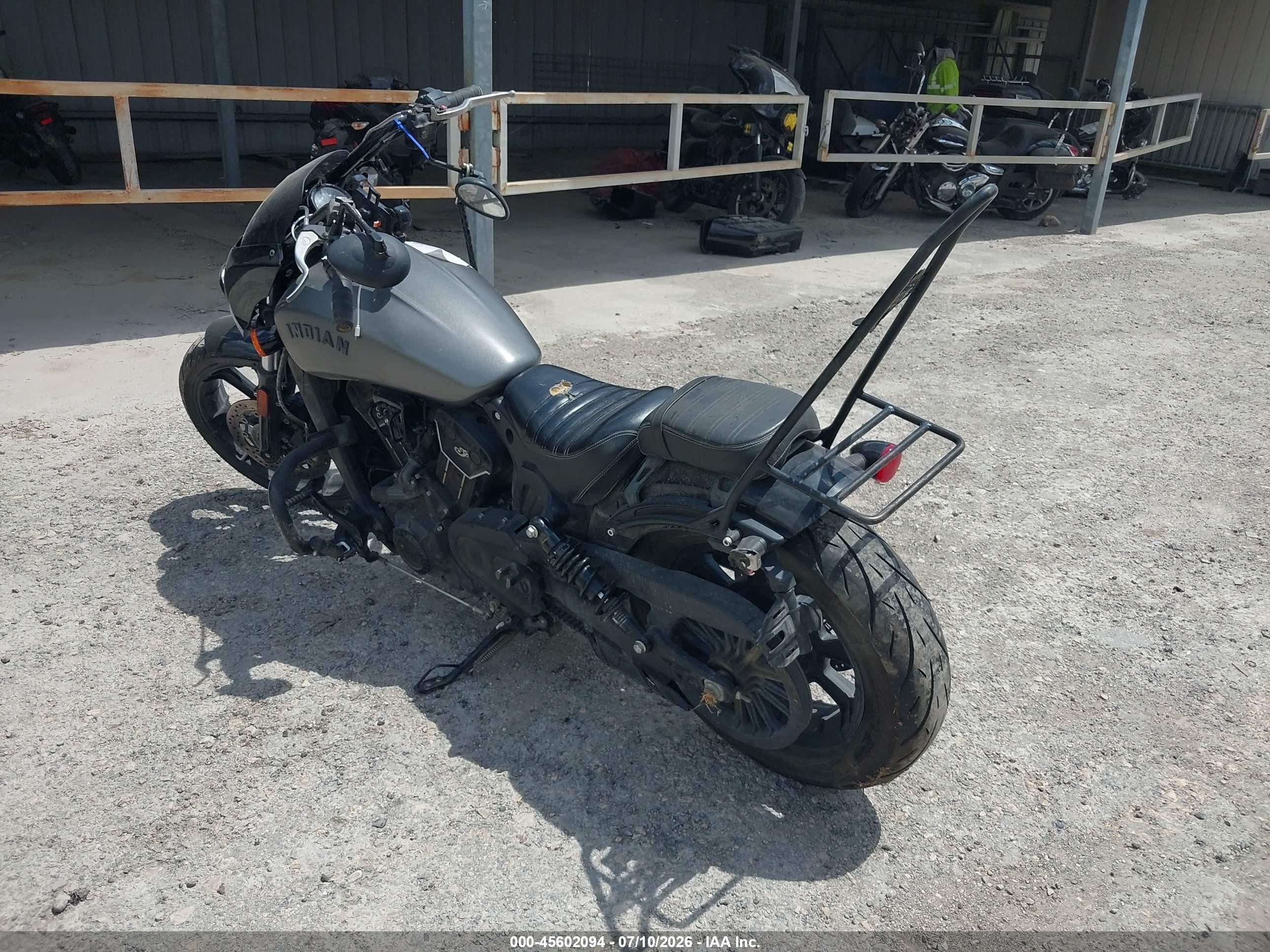 2023 Indian Motorcycle Co. SCOUT VIN 56KMTC116P3198376 IAAI salvage auction — Front & Rear, Salvage (Texas), sold $3,150 on 2026-09-10 (photo 3)