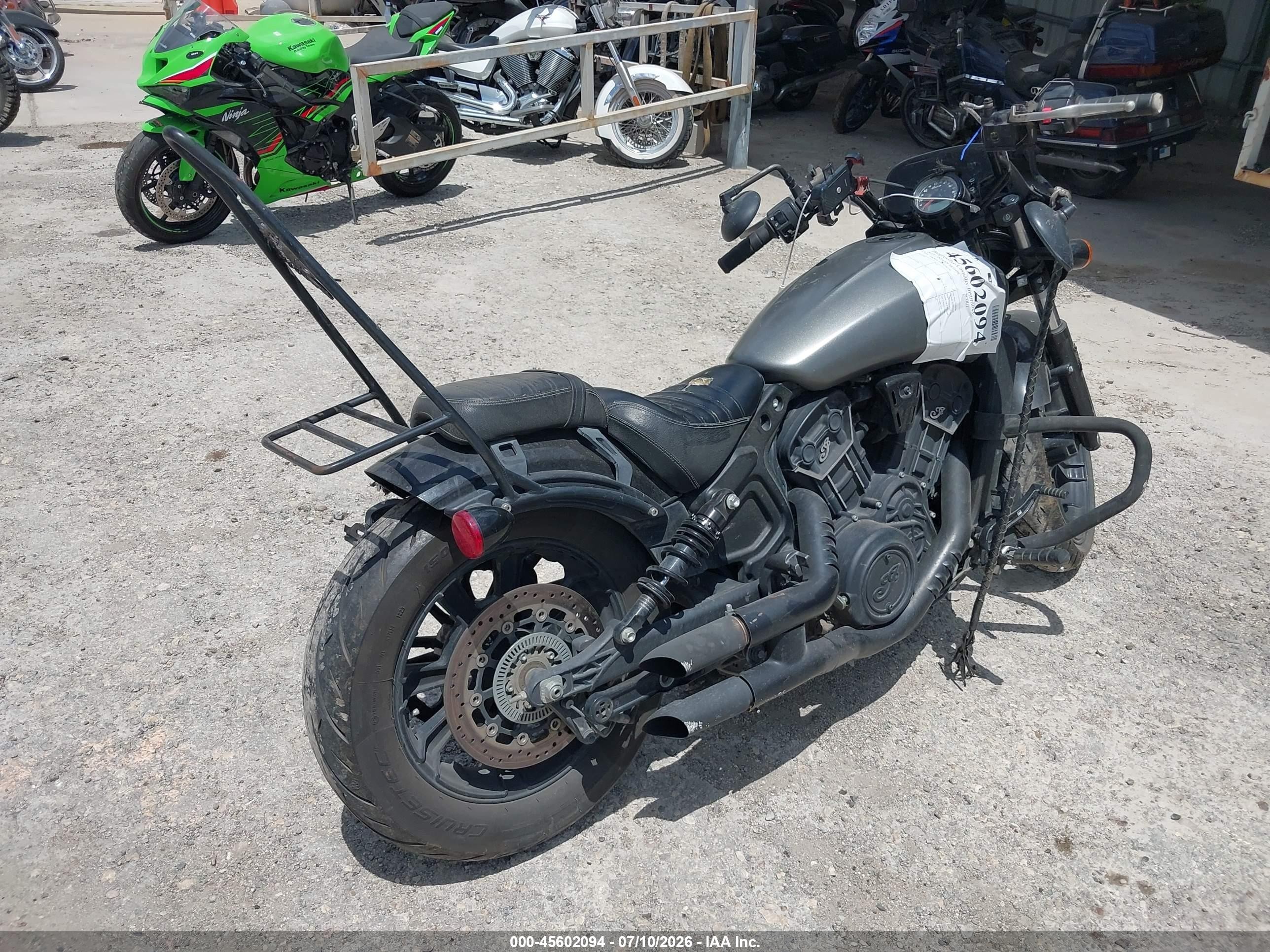 2023 Indian Motorcycle Co. SCOUT VIN 56KMTC116P3198376 IAAI salvage auction — Front & Rear, Salvage (Texas), sold $3,150 on 2026-09-10 (photo 4)