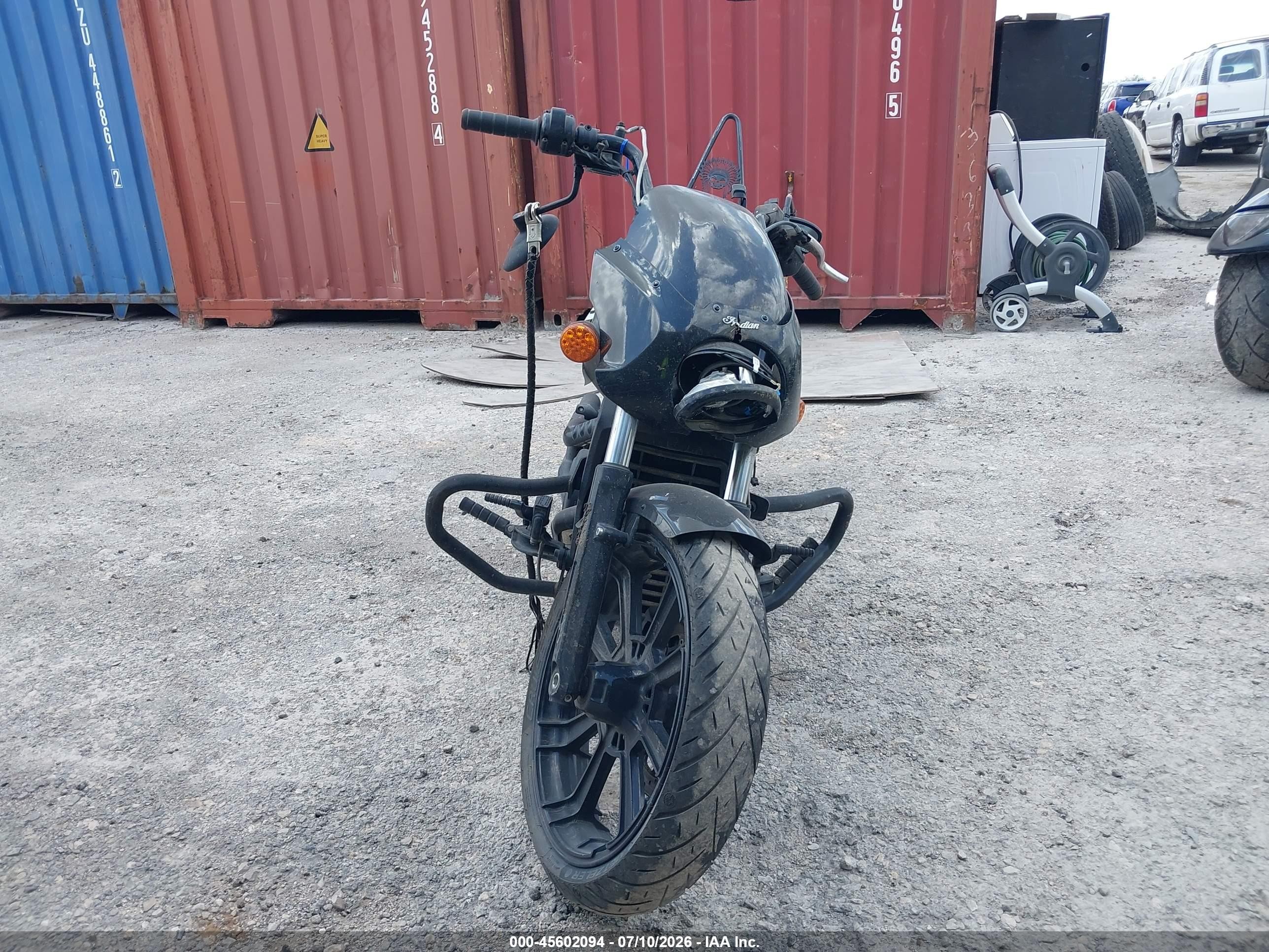 2023 Indian Motorcycle Co. SCOUT VIN 56KMTC116P3198376 IAAI salvage auction — Front & Rear, Salvage (Texas), sold $3,150 on 2026-09-10 (photo 5)