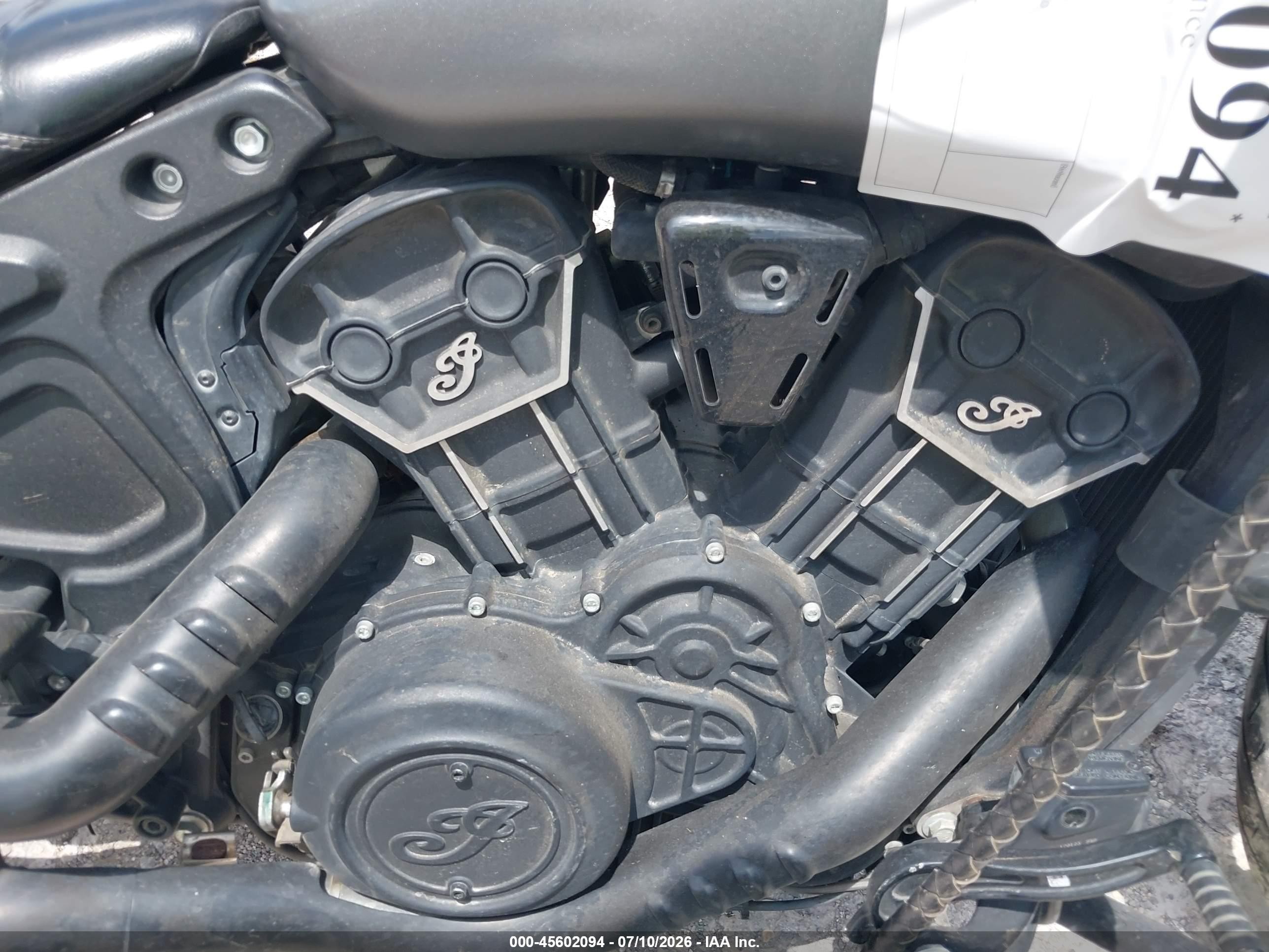 2023 Indian Motorcycle Co. SCOUT VIN 56KMTC116P3198376 IAAI salvage auction — Front & Rear, Salvage (Texas), sold $3,150 on 2026-09-10 (photo 8)