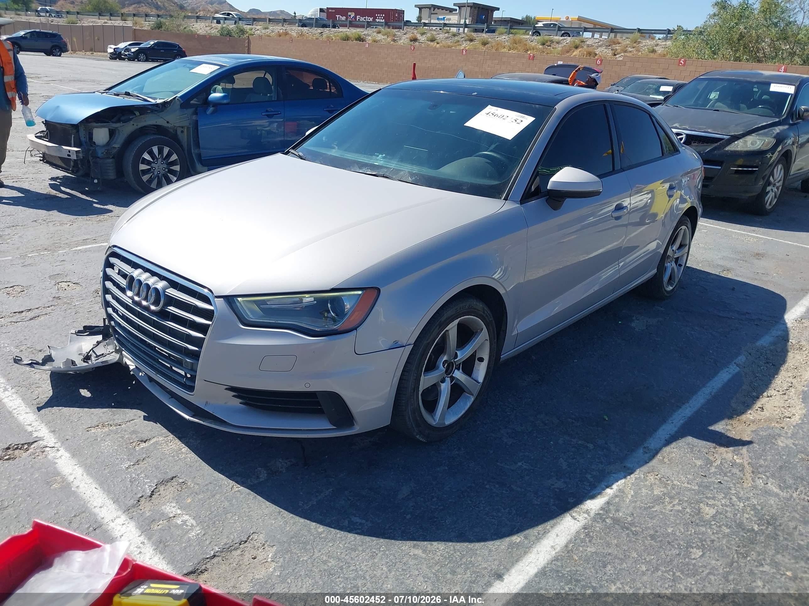 2016 Audi A3 VIN WAUA7GFF6G1063349 IAAI salvage auction — Unknown, Salvage (California), sold $1,550 on 2026-09-13 (photo 2)