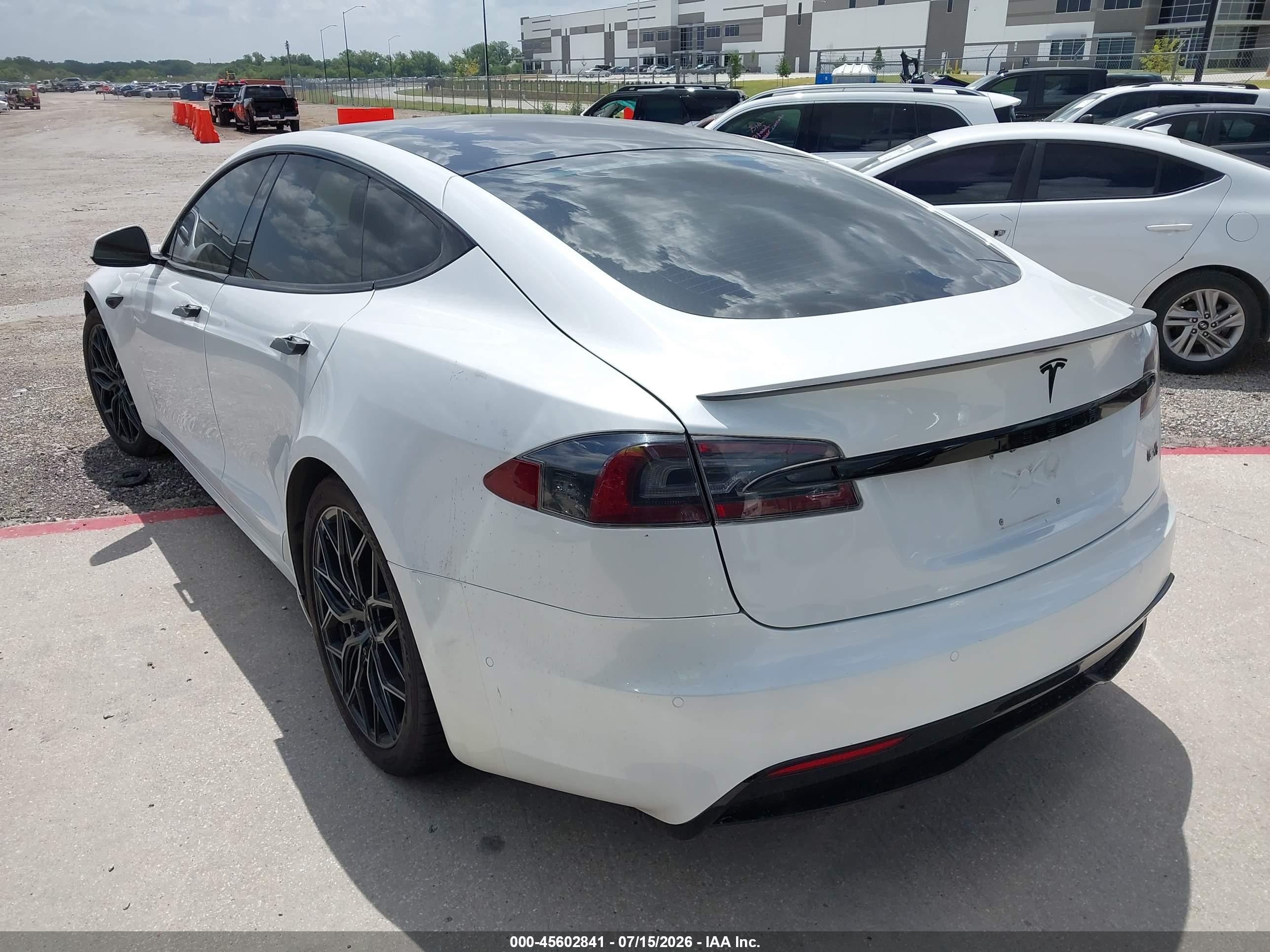 2021 Tesla Model s VIN 5YJSA1E61MF452586 IAAI salvage auction — Front End, Original (Texas), sold $20,200 on 2026-08-30 (photo 3)