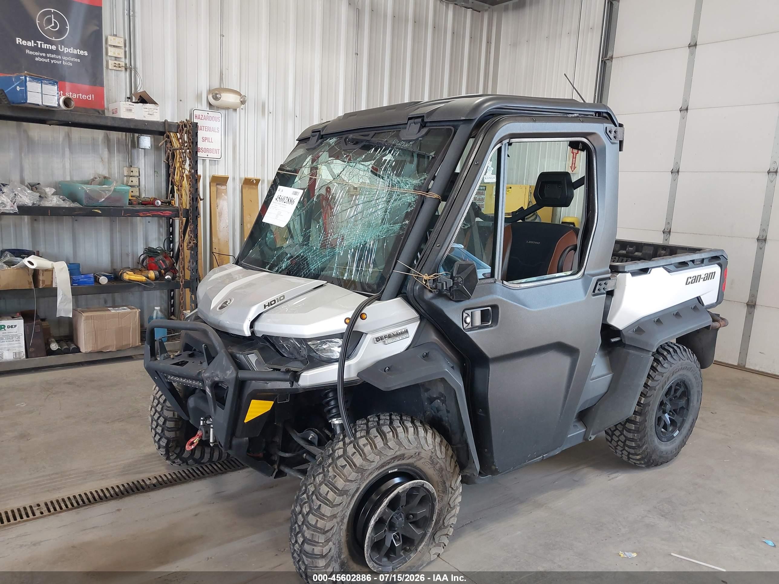 2020 Can-am Defender VIN 3JBUUAX4XLK001027 IAAI salvage auction — Front End, Clear (North Dakota), sold $3,500 on 2026-08-11 (photo 2)