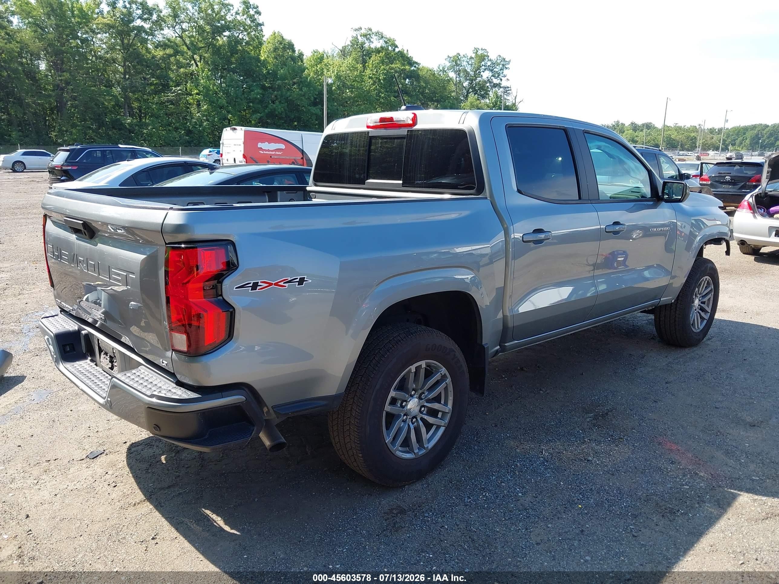 2023 Chevrolet Colorado VIN 1GCPTCEK2P1133543 IAAI salvage auction — Front End, Salvage - Greater Than 75% (Maryland), sold $8,600 on 2026-09-04 (photo 4)