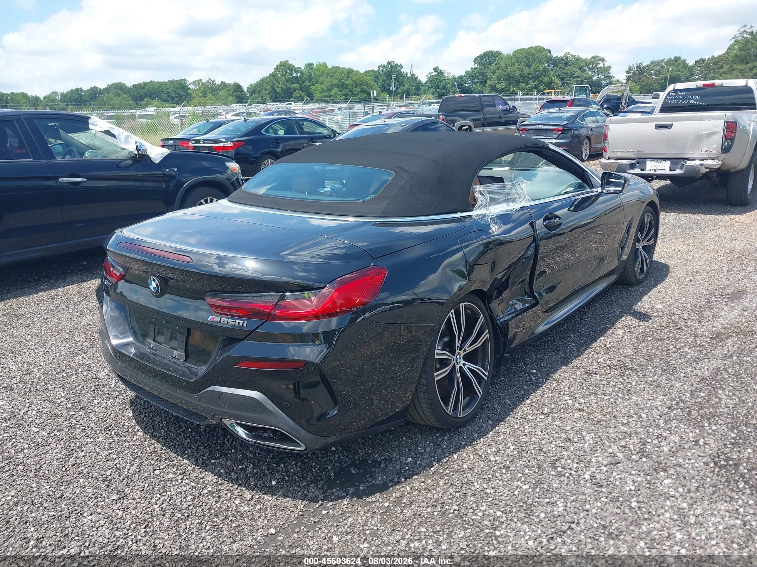2019 BMW M850i xDrive VIN WBAFY4C5XKBX38930 IAAI salvage auction — Side, Clear (South Carolina), sold $21,800 on 2026-08-20 (photo 4)
