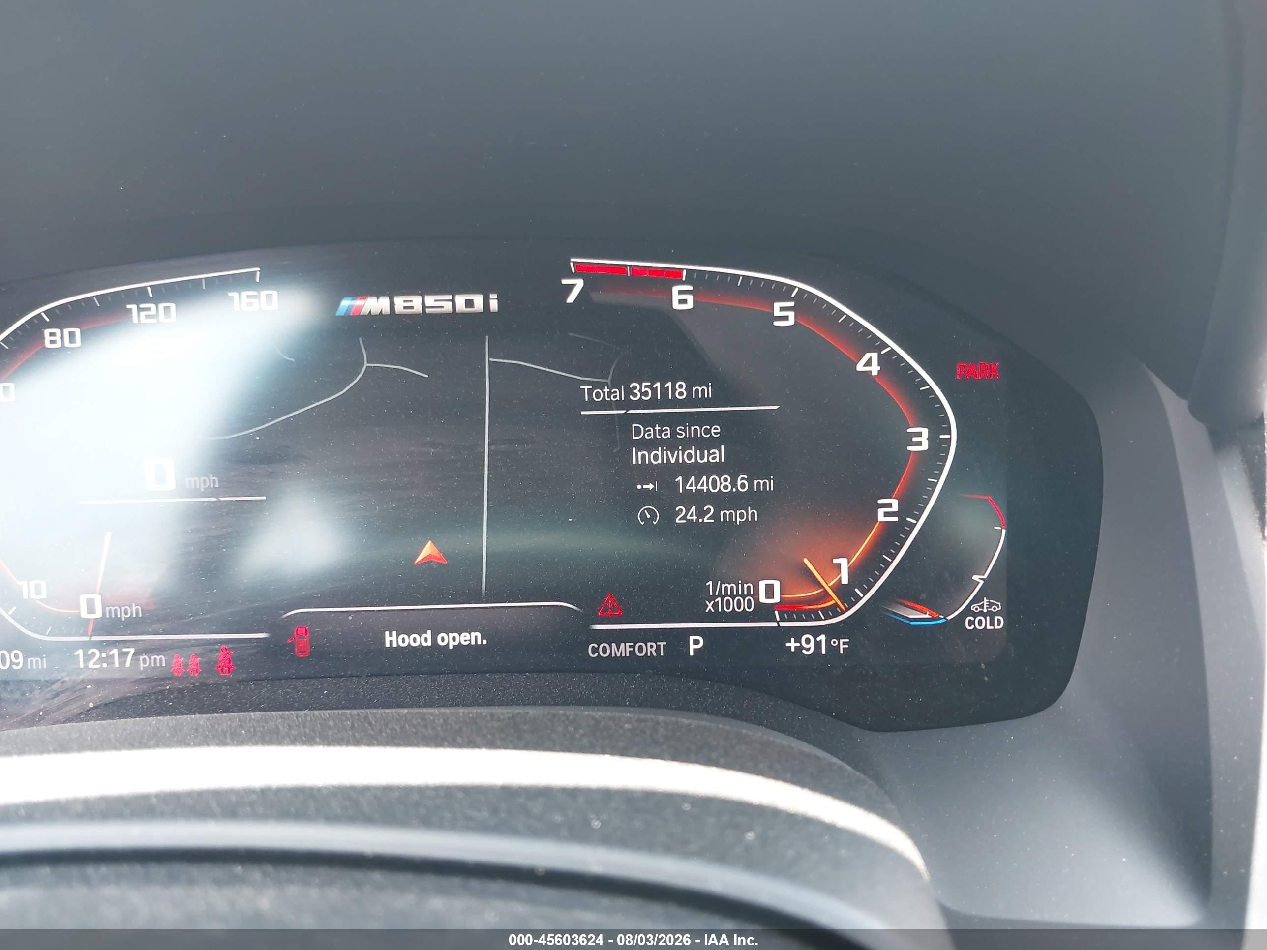 2019 BMW M850i xDrive VIN WBAFY4C5XKBX38930 IAAI salvage auction — Side, Clear (South Carolina), sold $21,800 on 2026-08-20 (photo 7)