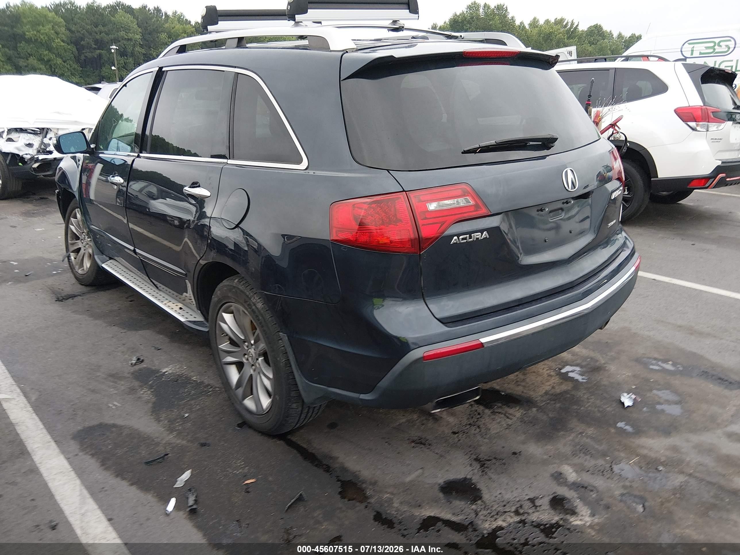 2012 Acura Mdx VIN 2HNYD2H80CH508038 IAAI salvage auction — Unknown, Salvage (North Carolina), sold $600 on 2026-09-09 (photo 3)