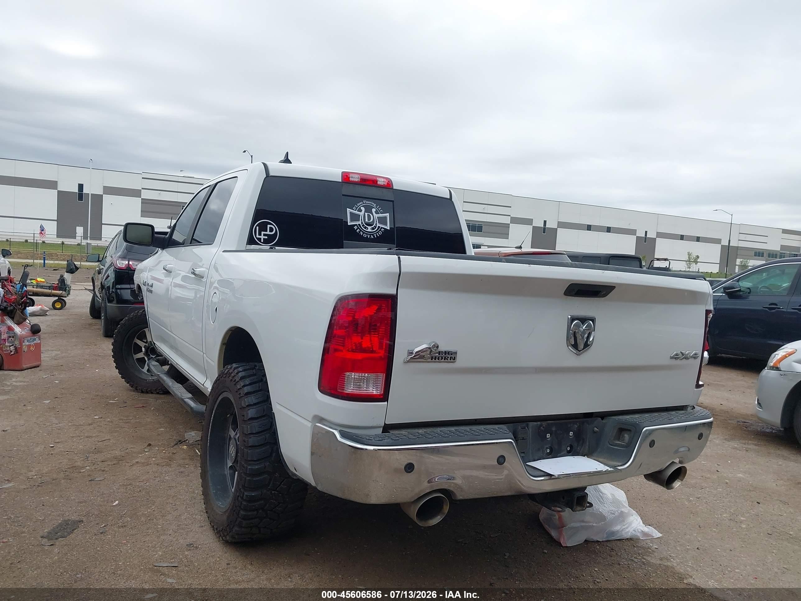 2017 Ram 1500 VIN 1C6RR7LT3HS613118 IAAI salvage auction — Front End, Original (Texas), sold $4,500 on 2026-10-11 (photo 3)