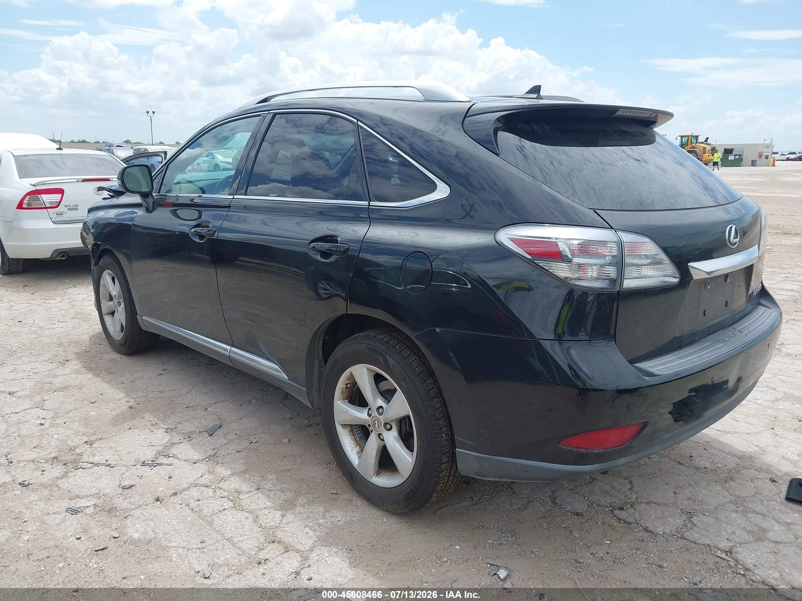 2012 Lexus Rx VIN 2T2BK1BA1CC153734 IAAI salvage auction — Front End, Original (Texas), sold $3,900 on 2026-09-16 (photo 3)