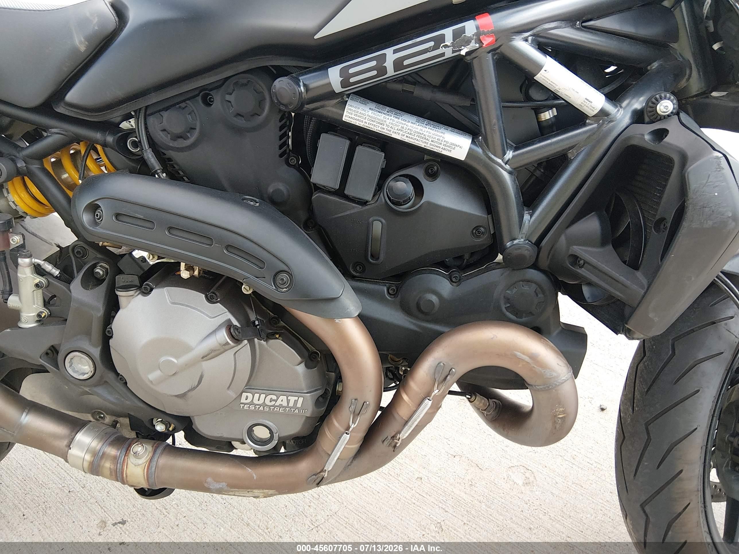 2021 Ducati MONSTER VIN ZDMMACLS9MB008626 IAAI salvage auction — All Over, Original (Texas), sold $2,950 on 2026-10-03 (photo 8)