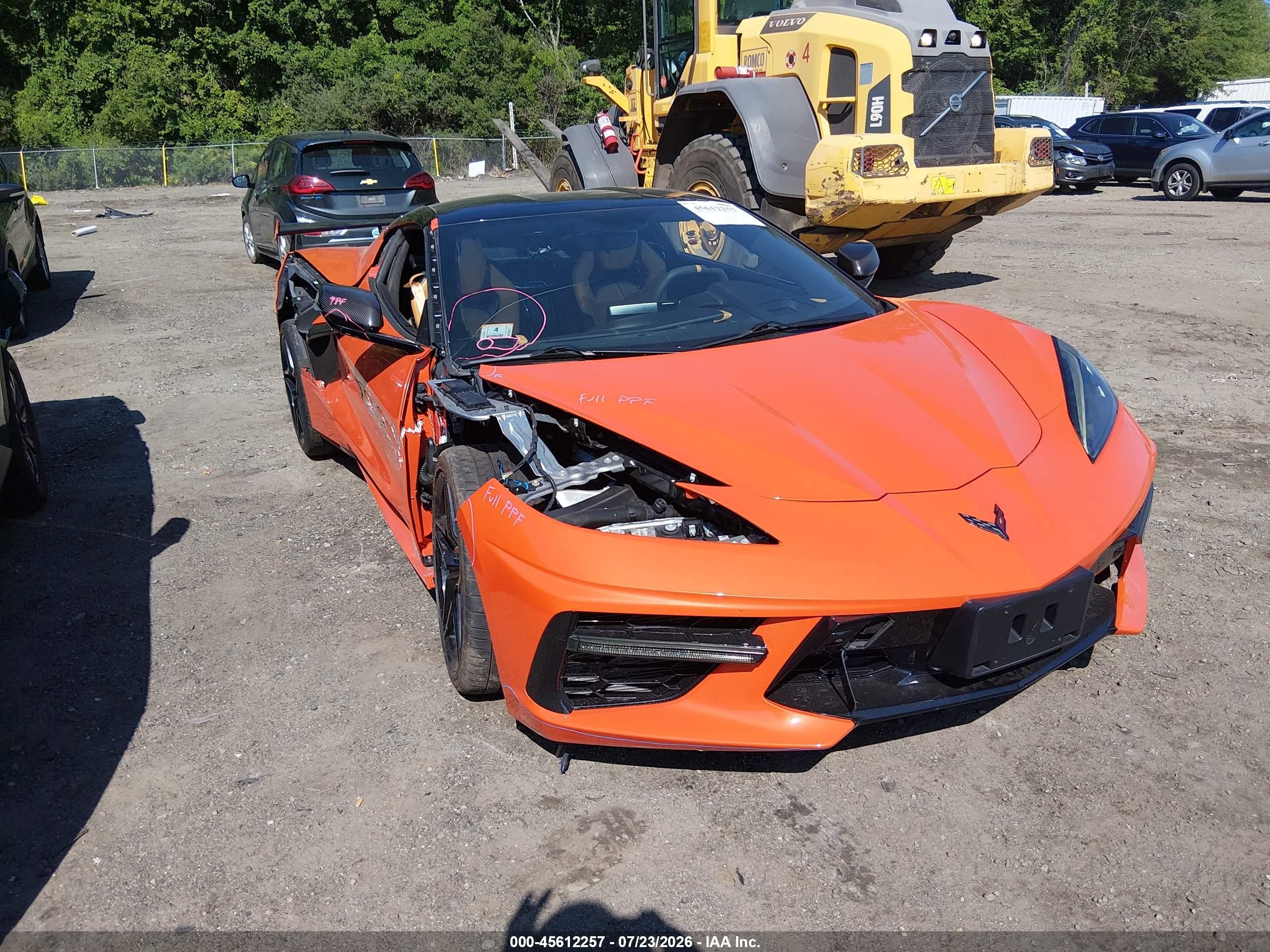 2020 Chevrolet Corvette Stingray VIN 1G1Y82D45L5114578 — IAAI salvage auction photo