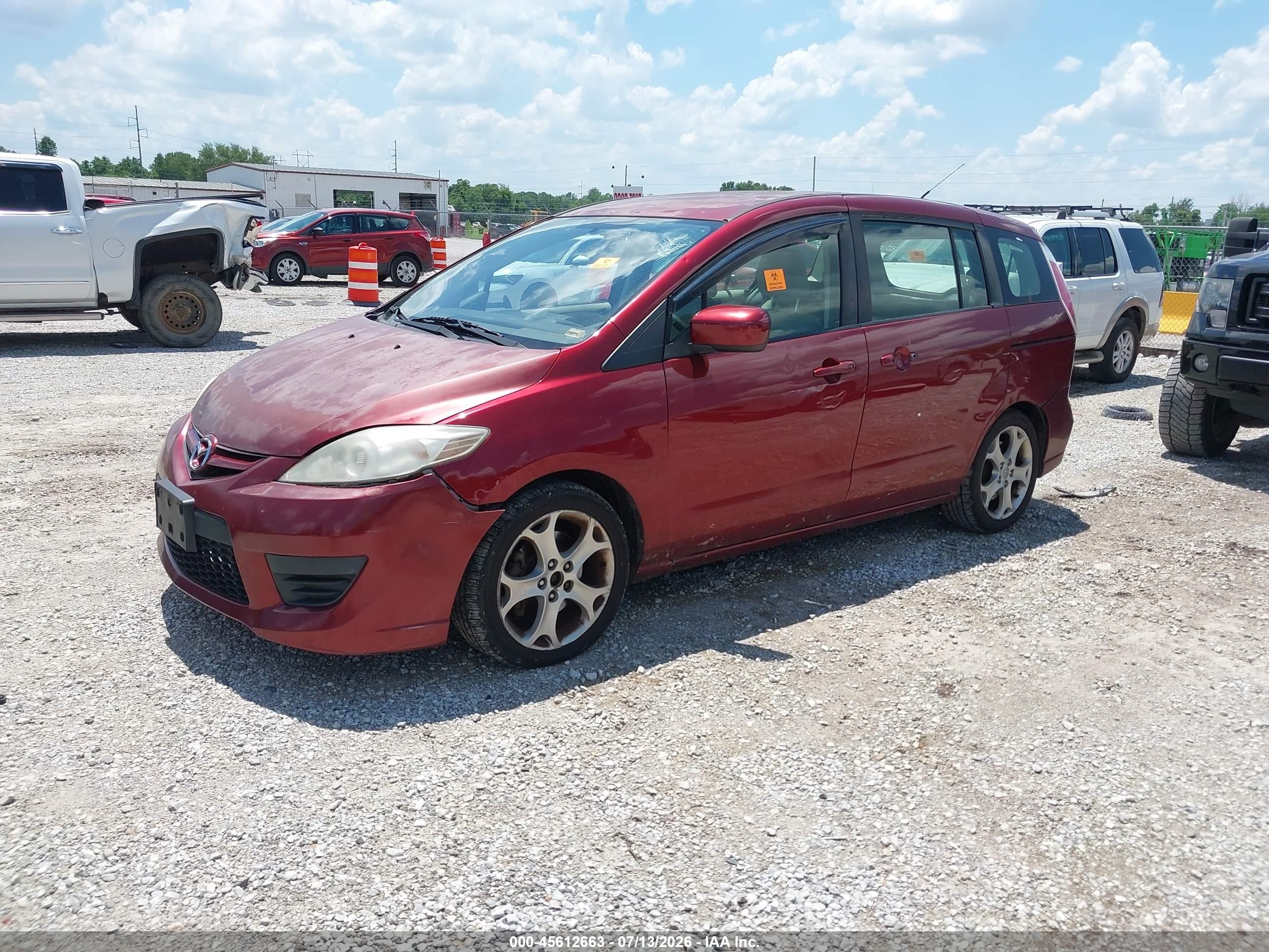 2010 Mazda 5 VIN JM1CR2W36A0373450 IAAI salvage auction — Rear End, Clear (Missouri), sold $500 on 2026-09-08 (photo 2)