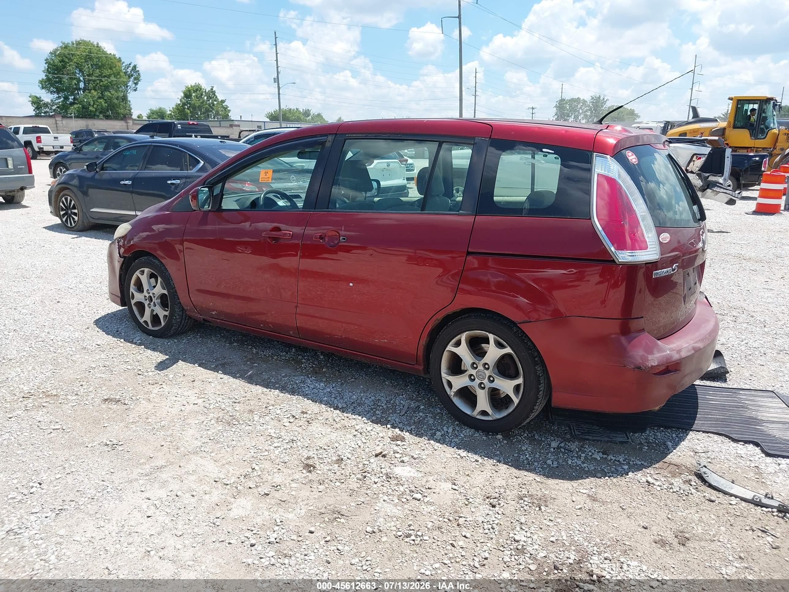 2010 Mazda 5 VIN JM1CR2W36A0373450 IAAI salvage auction — Rear End, Clear (Missouri), sold $500 on 2026-09-08 (photo 3)