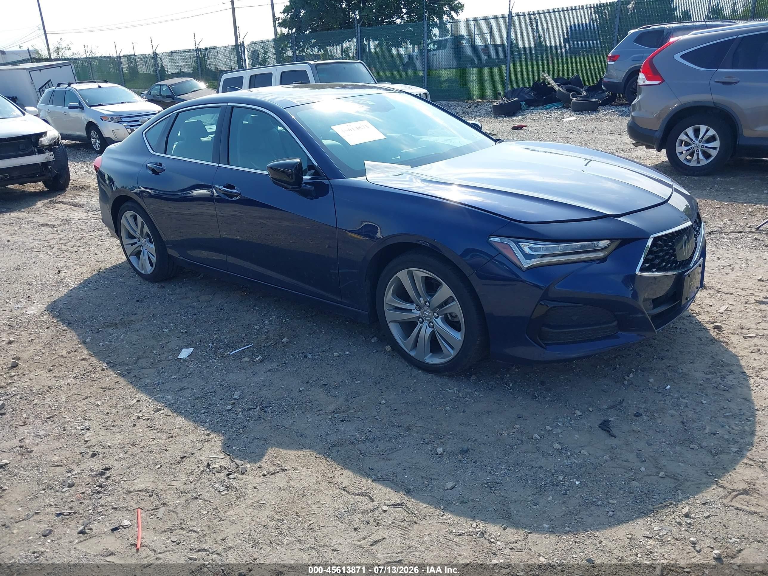 2021 Acura TLX VIN 19UUB5F48MA015026 — IAAI salvage auction photo