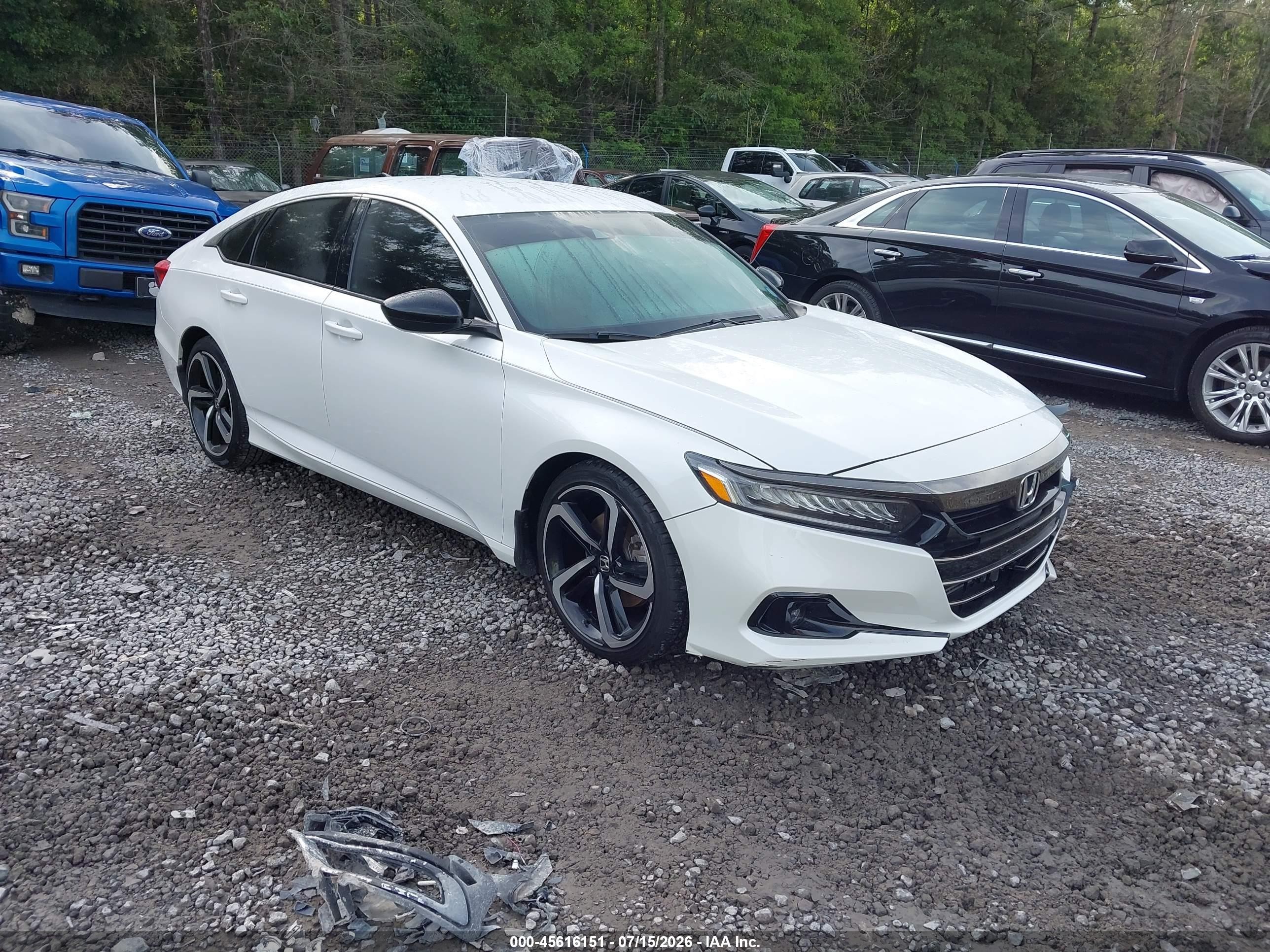2021 Honda Accord VIN 1HGCV1F30MA080049 — IAAI salvage auction photo