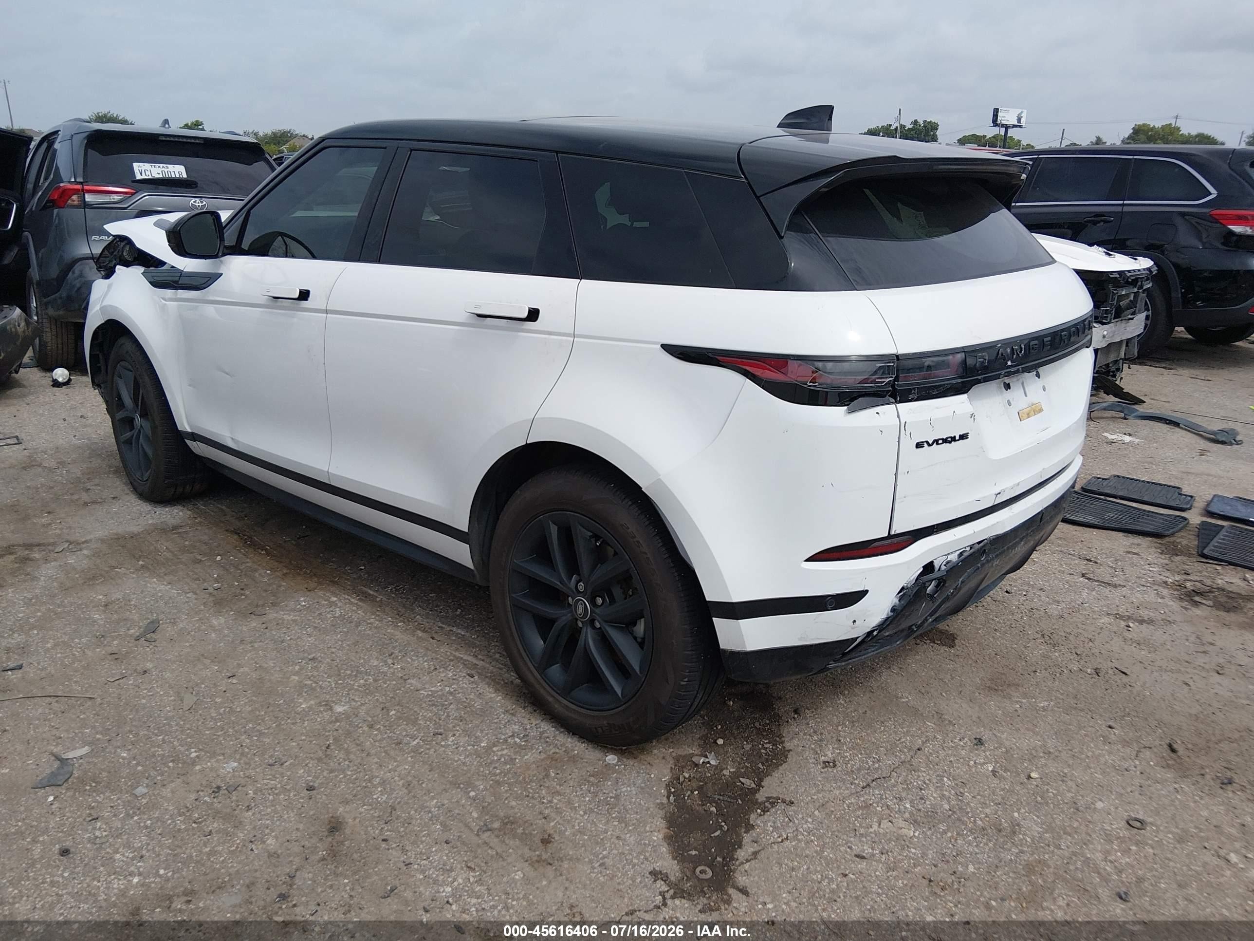 2024 Land rover Range rover evoque VIN SALZL2FX8RH243318 IAAI salvage auction — Front End, Salvage (Texas), sold $9,600 on 2026-09-03 (photo 3)