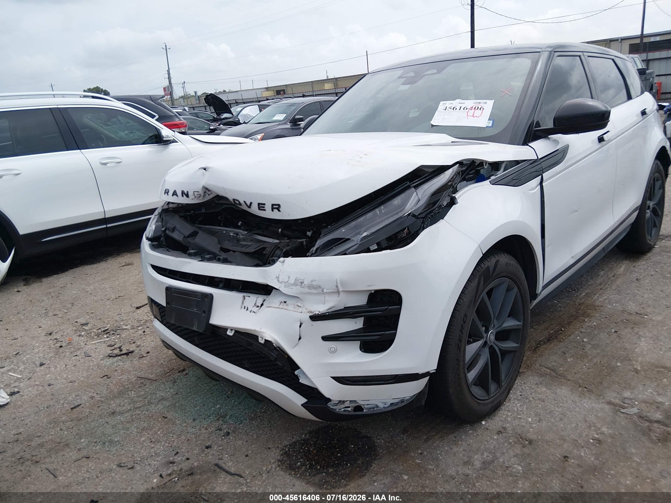 2024 Land rover Range rover evoque VIN SALZL2FX8RH243318 IAAI salvage auction — Front End, Salvage (Texas), sold $9,600 on 2026-09-03 (photo 6)