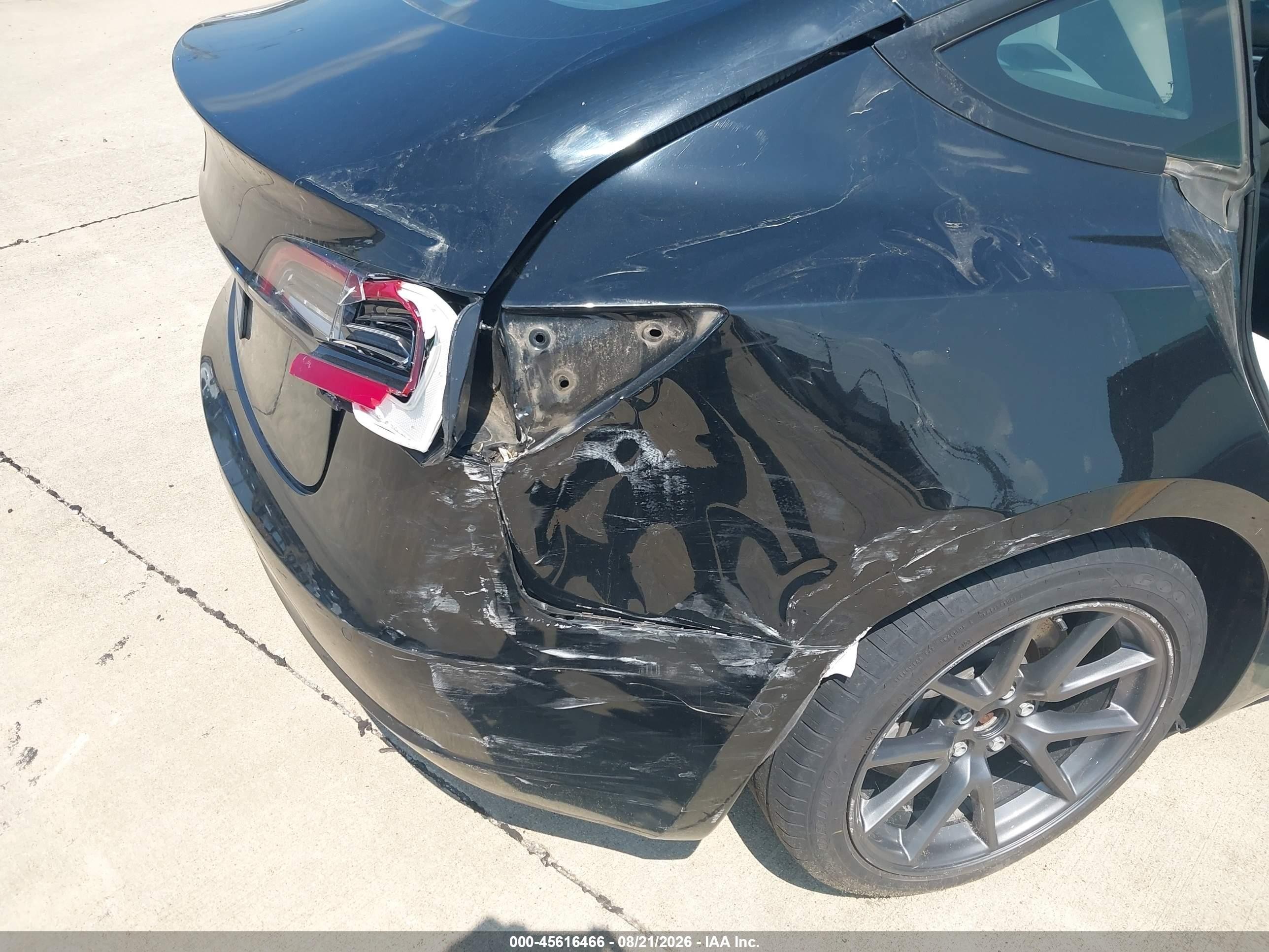 2021 Tesla Model 3 VIN 5YJ3E1EA5MF850770 IAAI salvage auction — Rear End, Salvage (Idaho), sold $4,050 on 2026-09-07 (photo 5)