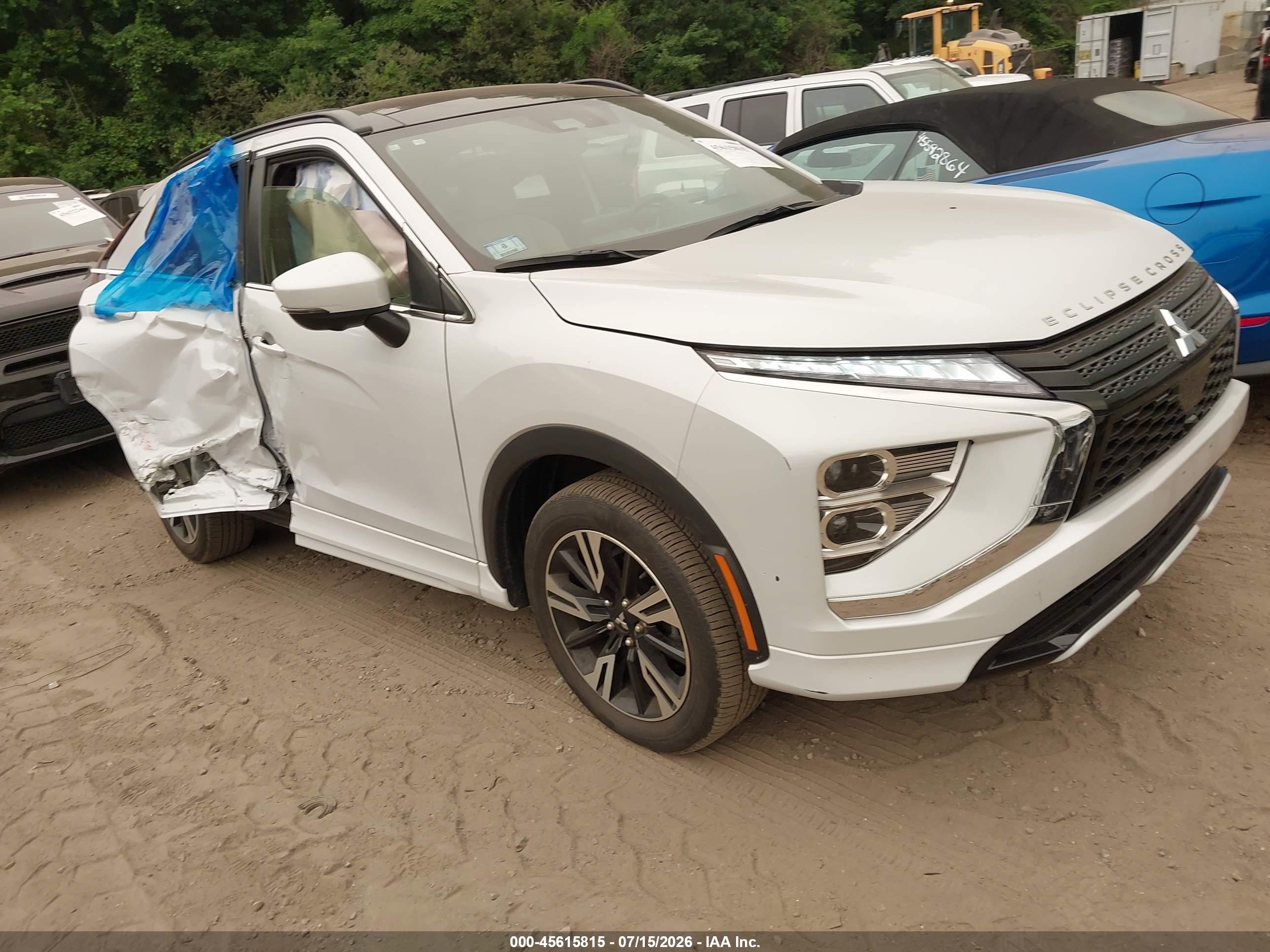 2024 Mitsubishi Eclipse cross VIN JA4ATWAA9RZ065826 IAAI salvage auction — Side, Salvage (Massachusetts), sold $6,800 on 2026-09-08 (photo 1)