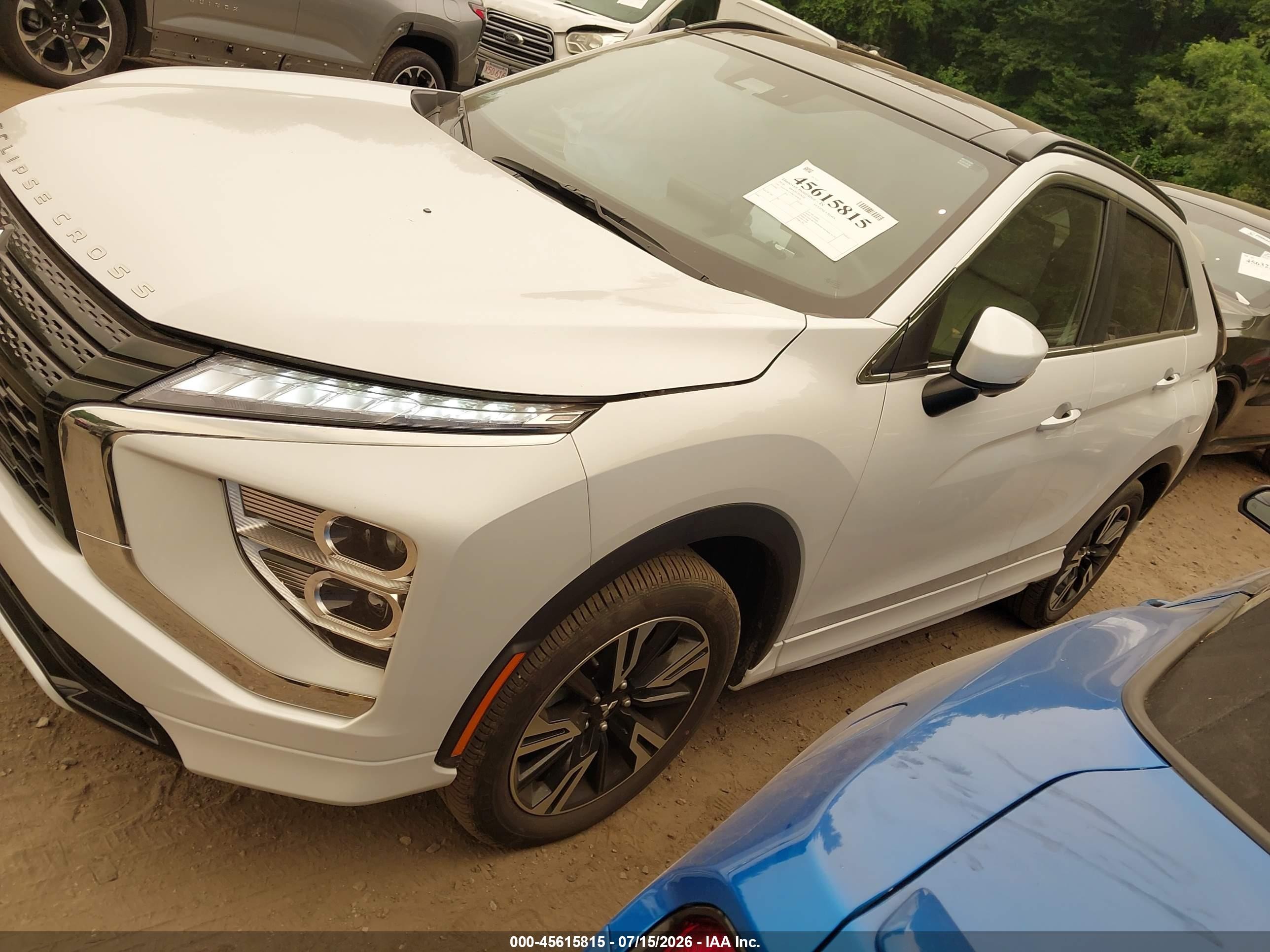 2024 Mitsubishi Eclipse cross VIN JA4ATWAA9RZ065826 IAAI salvage auction — Side, Salvage (Massachusetts), sold $6,800 on 2026-09-08 (photo 2)