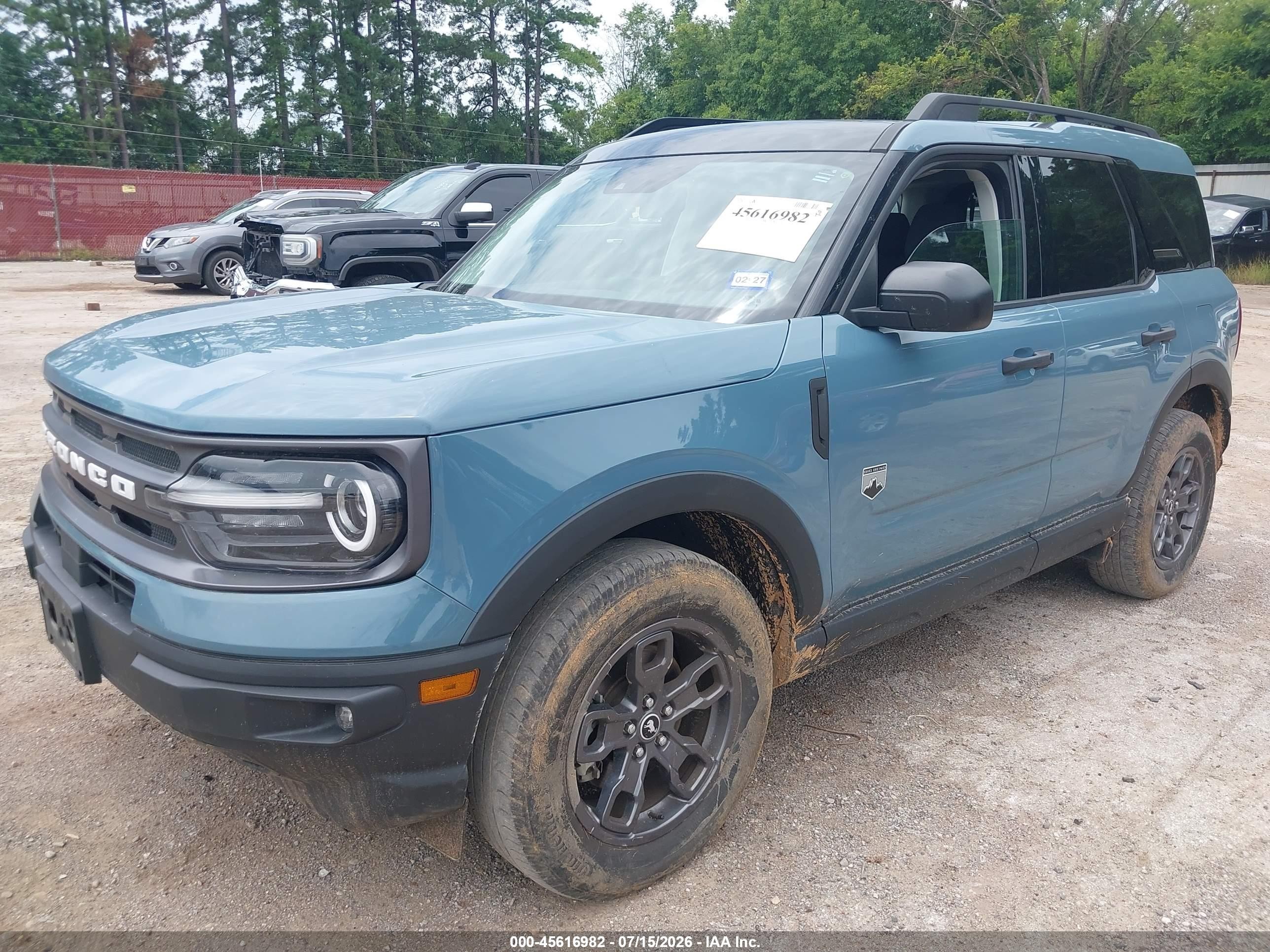2023 Ford Bronco sport VIN 3FMCR9B68PRE25206 IAAI salvage auction — Rear End, Salvage (Texas), sold $7,500 on 2026-09-19 (photo 2)