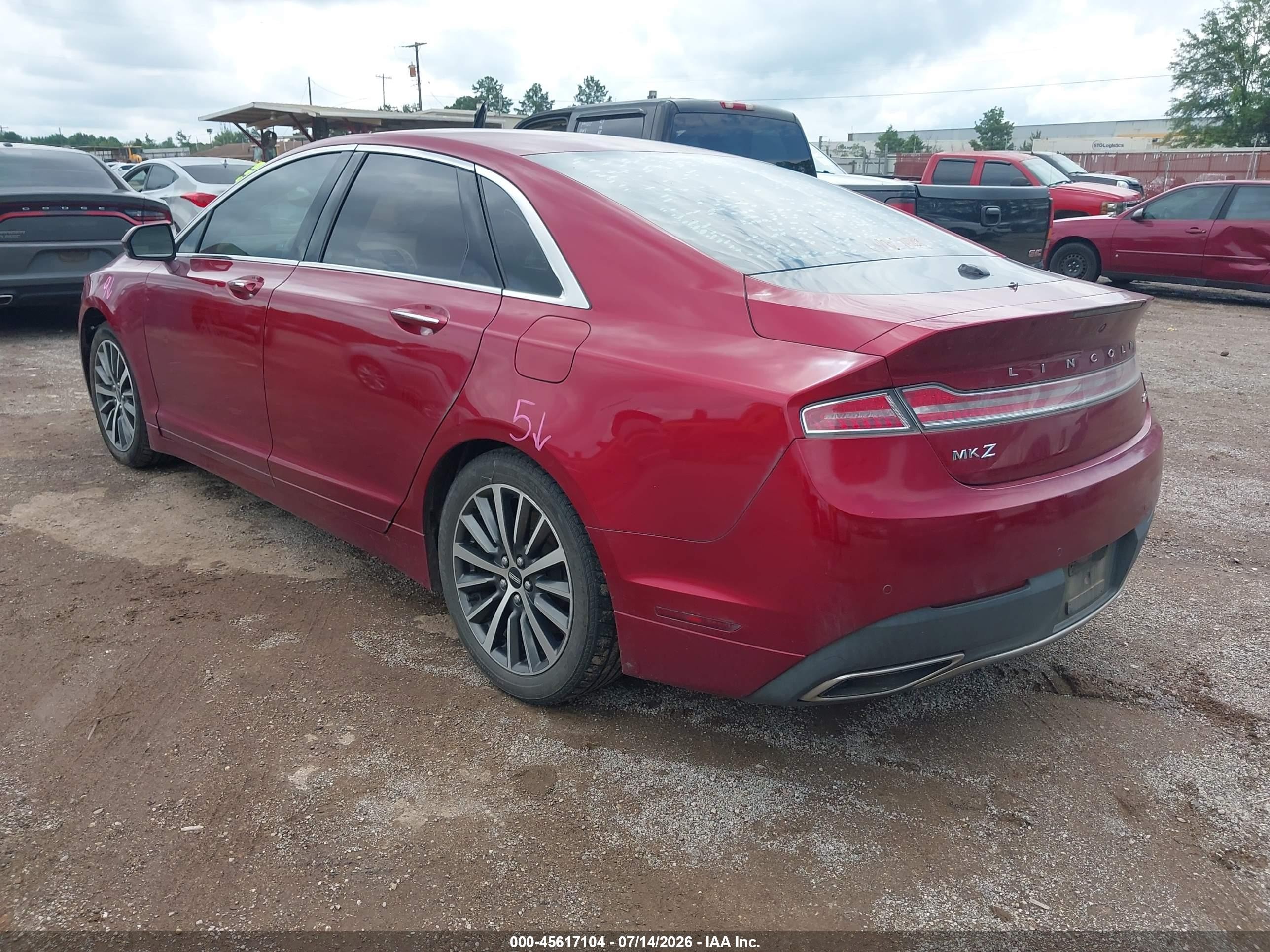 2017 Lincoln Mkz VIN 3LN6L5LU8HR654782 IAAI salvage auction — Front End, Original (Texas), sold $1,650 on 2026-09-23 (photo 3)