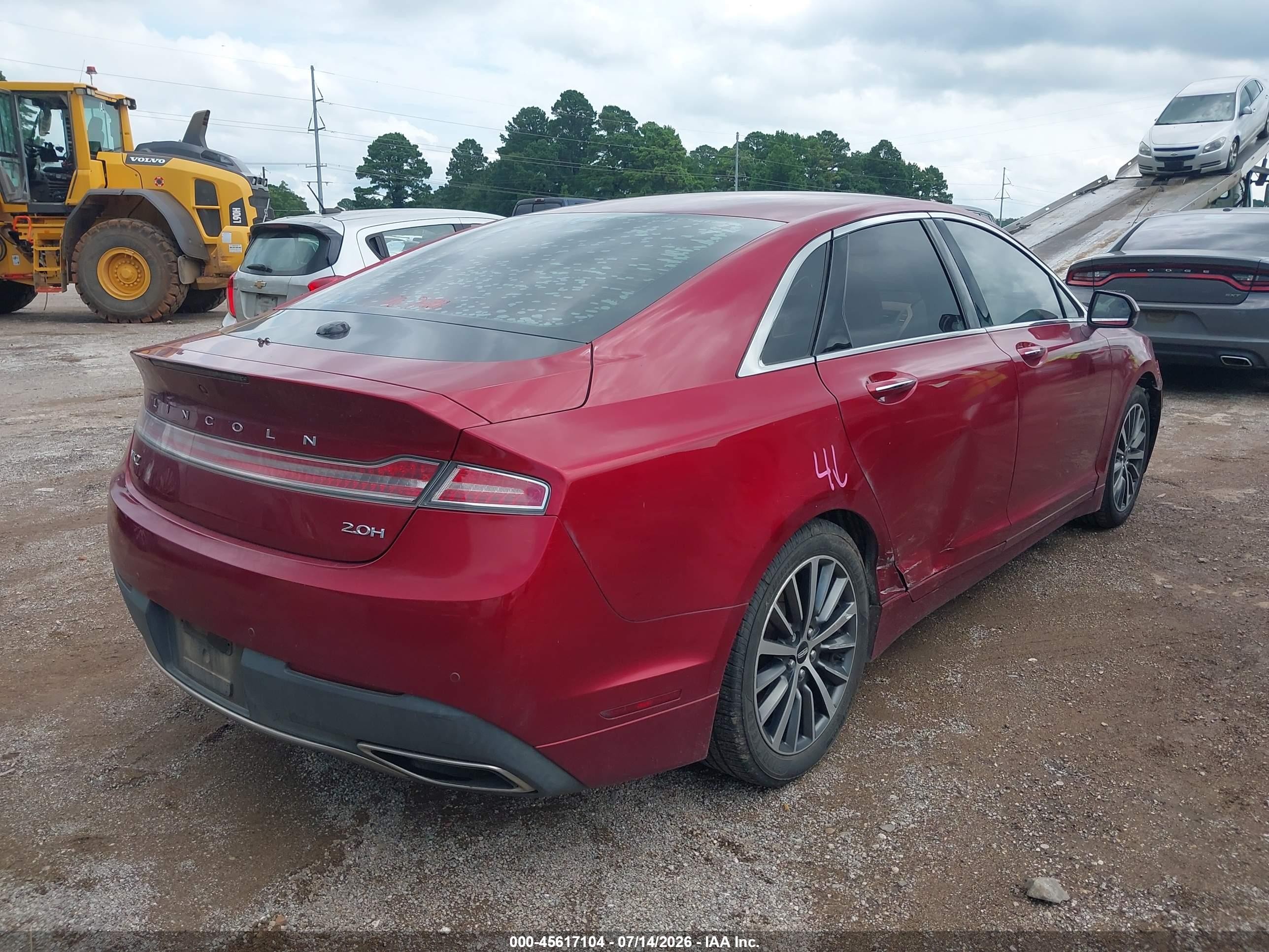 2017 Lincoln Mkz VIN 3LN6L5LU8HR654782 IAAI salvage auction — Front End, Original (Texas), sold $1,650 on 2026-09-23 (photo 4)
