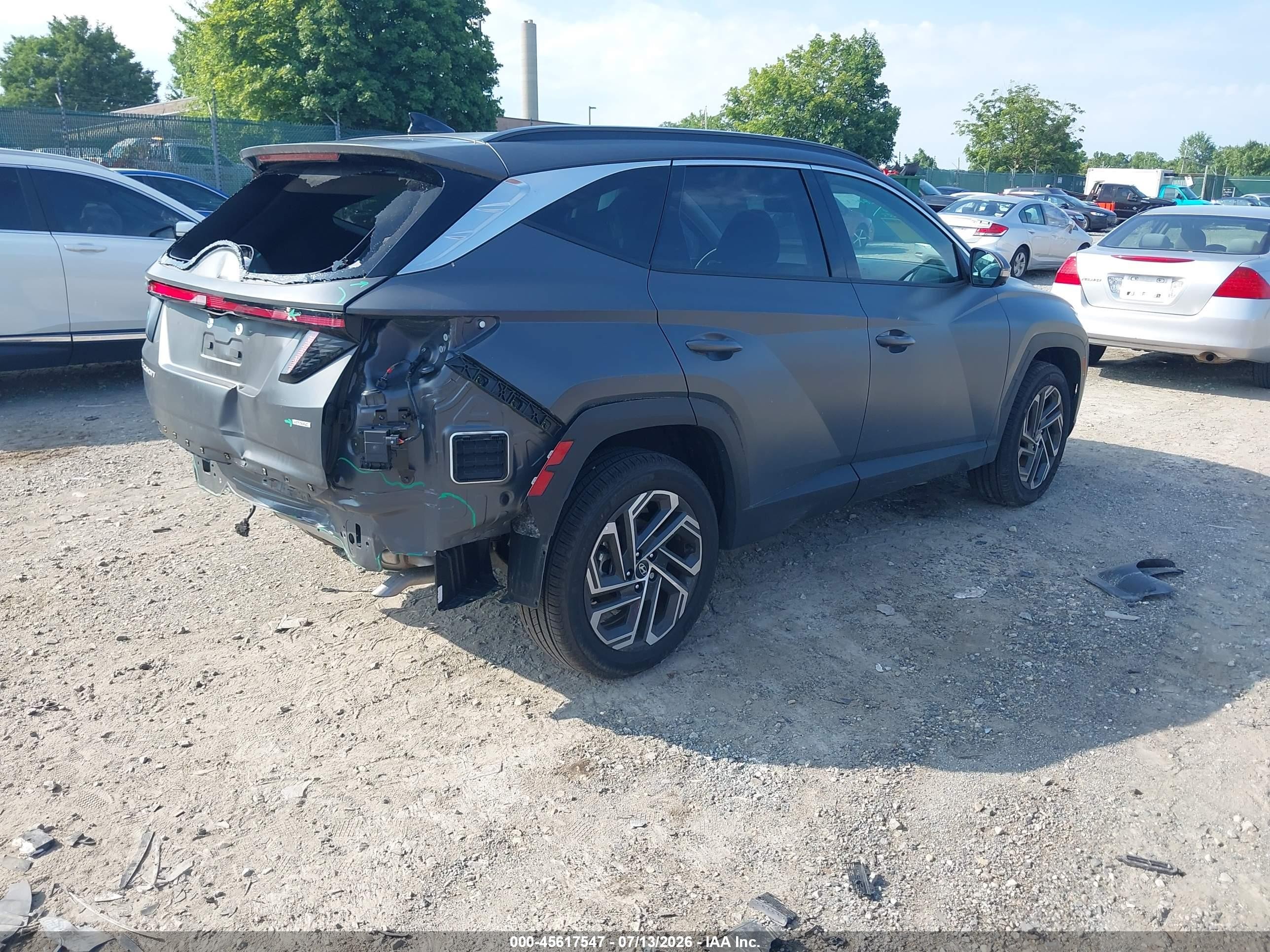 2025 Hyundai Tucson VIN 5NMJECDE6SH555566 IAAI salvage auction — Rear End, Salvage (Delaware), sold $11,400 on 2026-09-12 (photo 4)