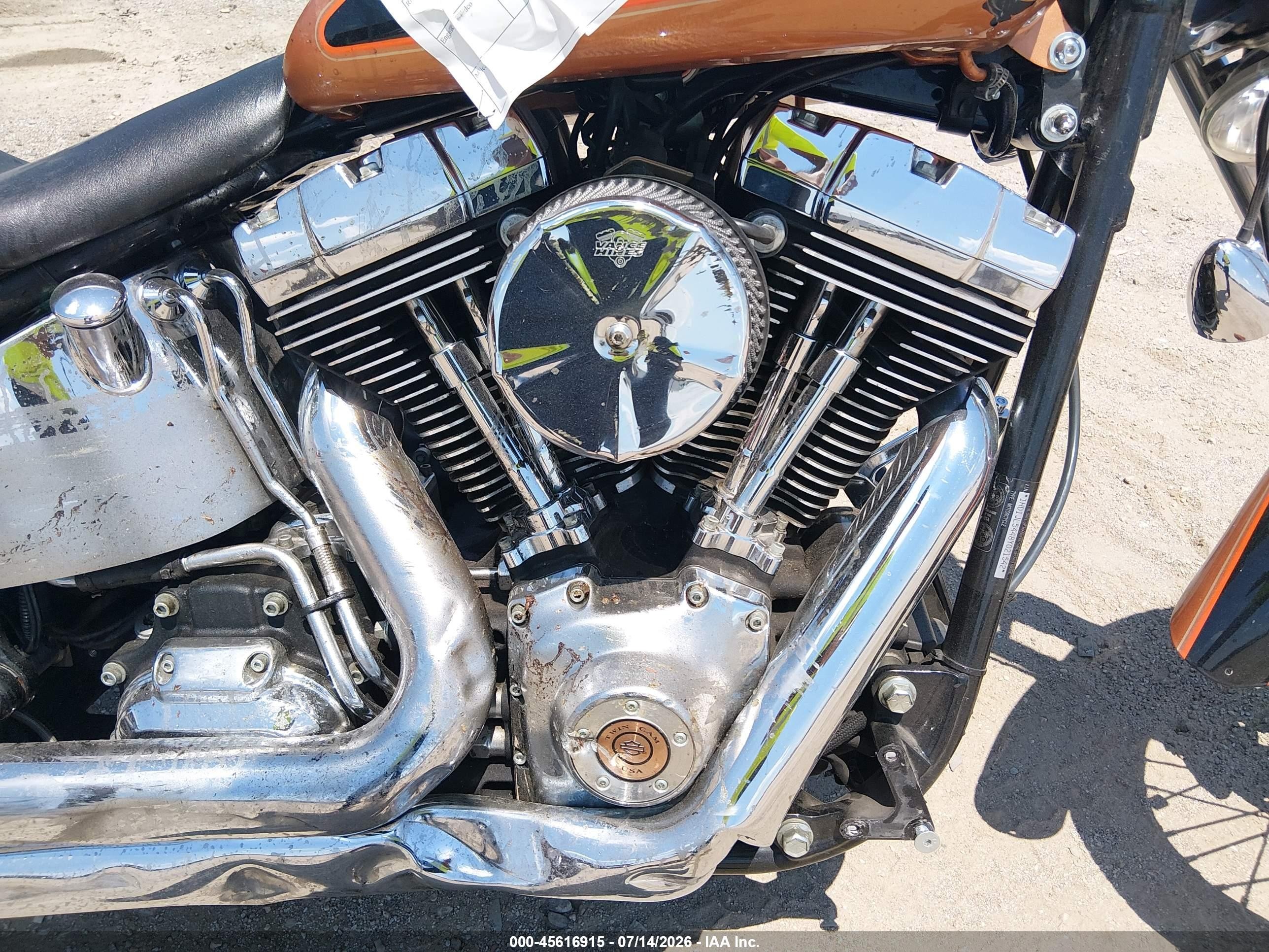 2008 Harley-davidson Softail VIN 1HD1JL5448Y021542 IAAI salvage auction — Side, Certificate Of Title (Nebraska), sold $950 on 2026-09-09 (photo 8)