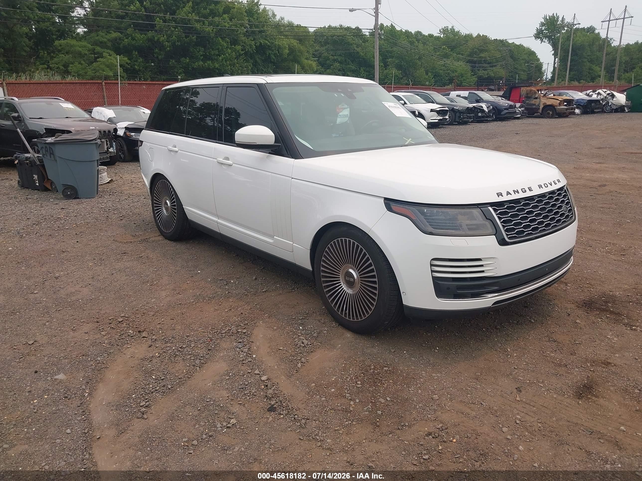 2018 Land Rover Range Rover VIN SALGS2RE3JA503898 IAAI salvage auction — Water/Flood, Salvage (Idaho), sold $7,300 on 2026-09-12 (photo 1)