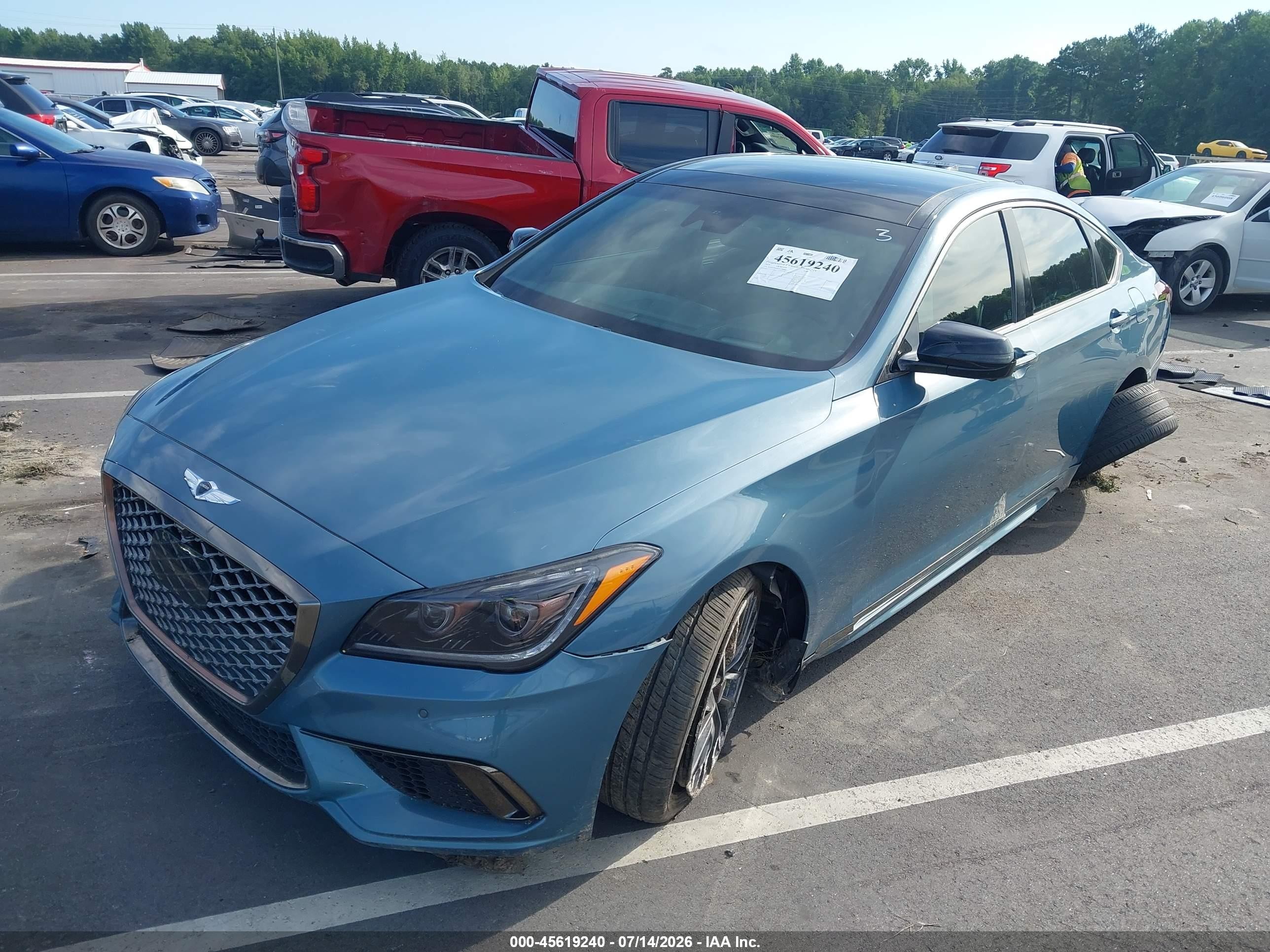 2018 Genesis G80 VIN KMHGN4JB6JU248654 IAAI salvage auction — Rear End, Salvage (North Carolina), sold $4,750 on 2026-09-24 (photo 2)