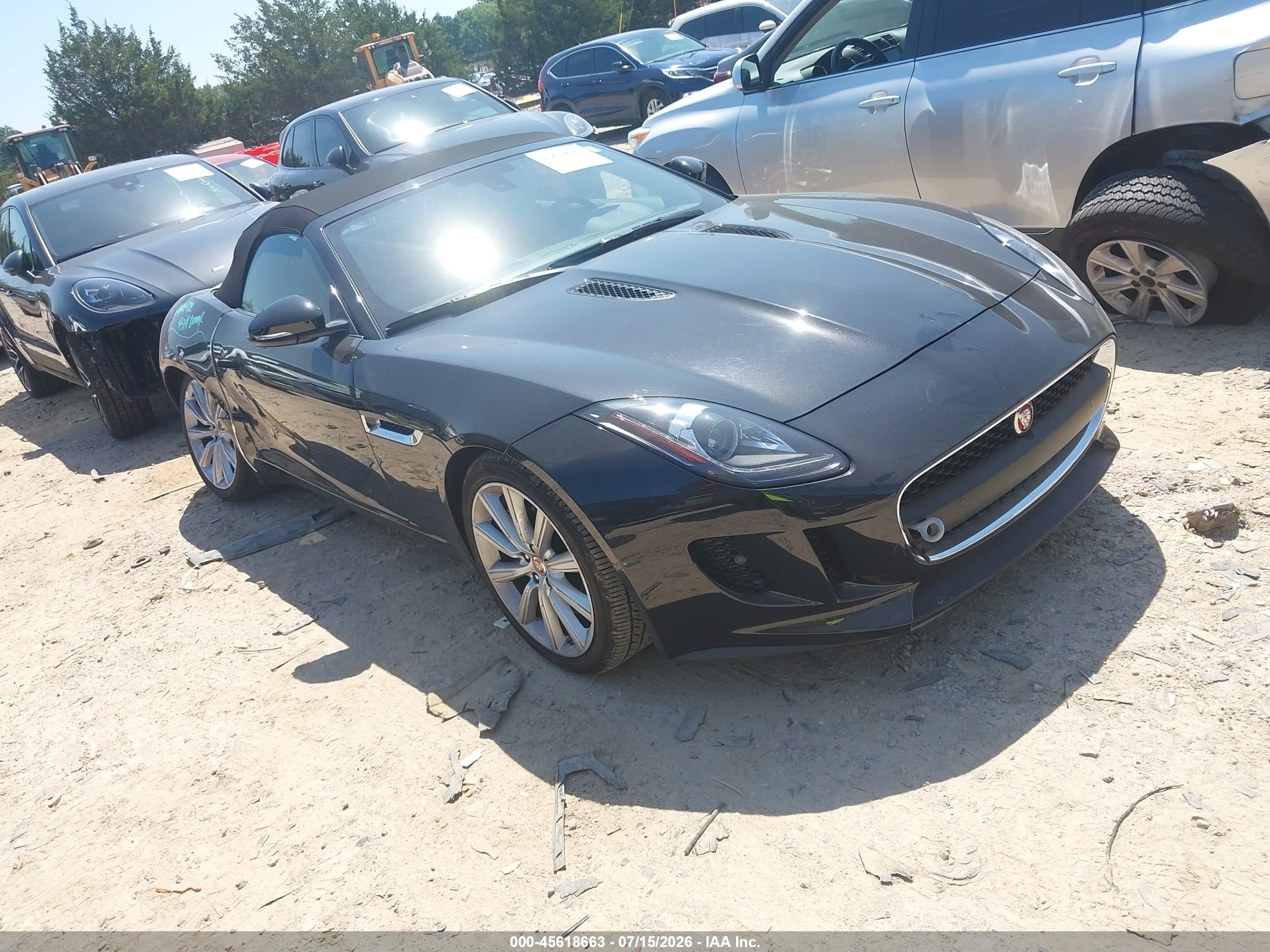 2016 Jaguar F-type VIN SAJWA6ET0G8K29899 IAAI salvage auction — Rear End, Salvage (North Carolina), sold $8,100 on 2026-08-19 (photo 1)