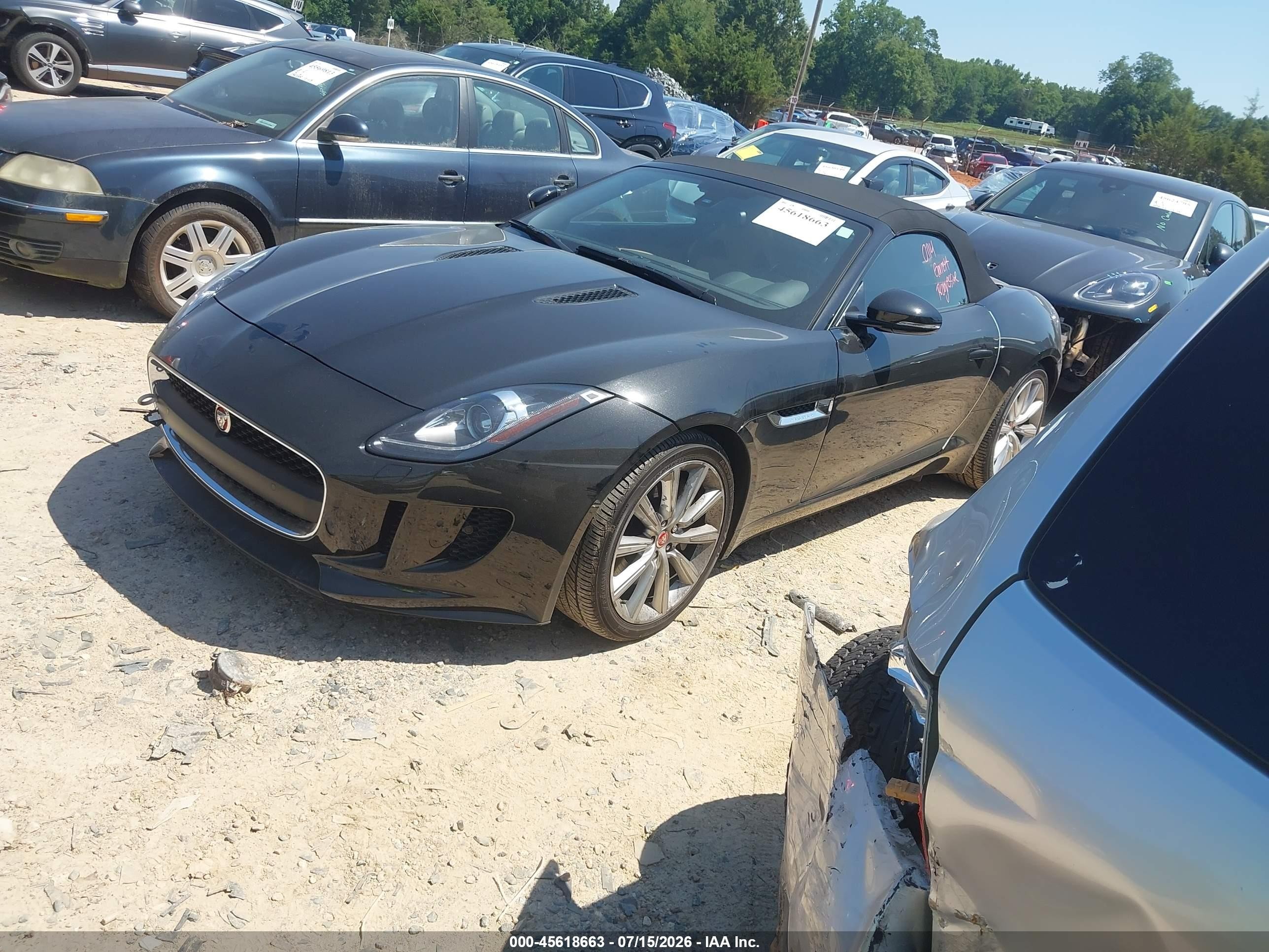 2016 Jaguar F-type VIN SAJWA6ET0G8K29899 IAAI salvage auction — Rear End, Salvage (North Carolina), sold $8,100 on 2026-08-19 (photo 2)
