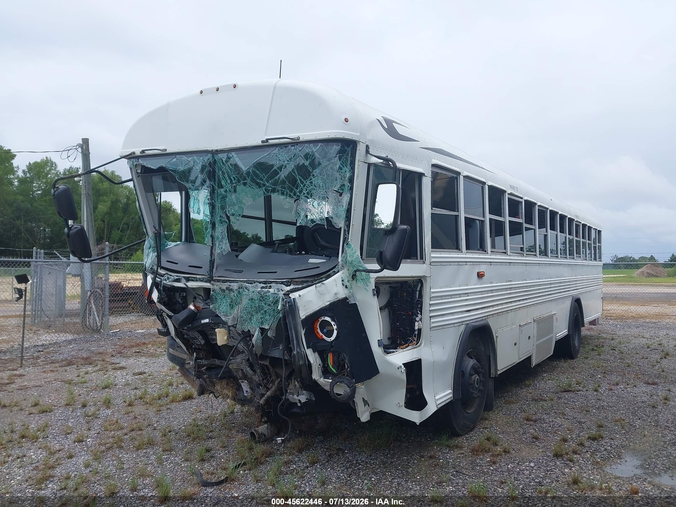 2018 Blue Bird School Bus / Transit Bus VIN 1BABLCSA6JF344402 IAAI salvage auction — Front End, Sf97 (Mississippi), sold $12,050 on 2026-09-09 (photo 2)