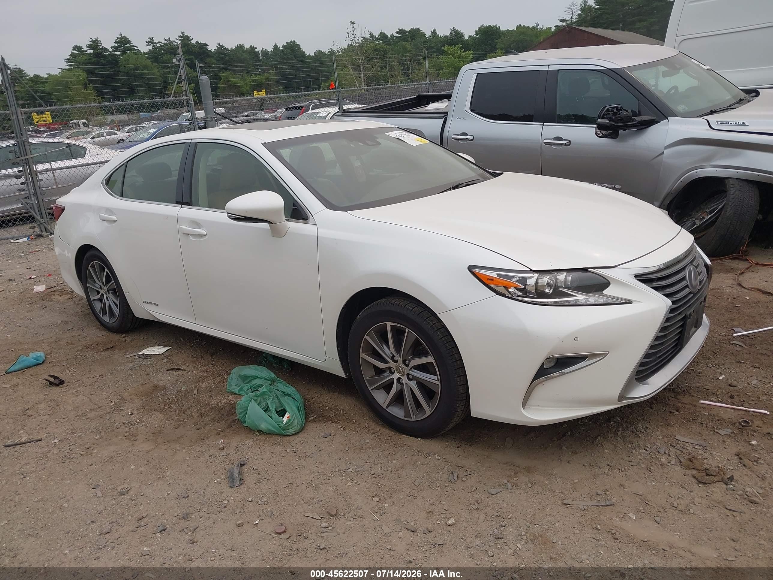 2017 Lexus ES 300h VIN JTHBW1GG6H2162813 — IAAI salvage auction photo