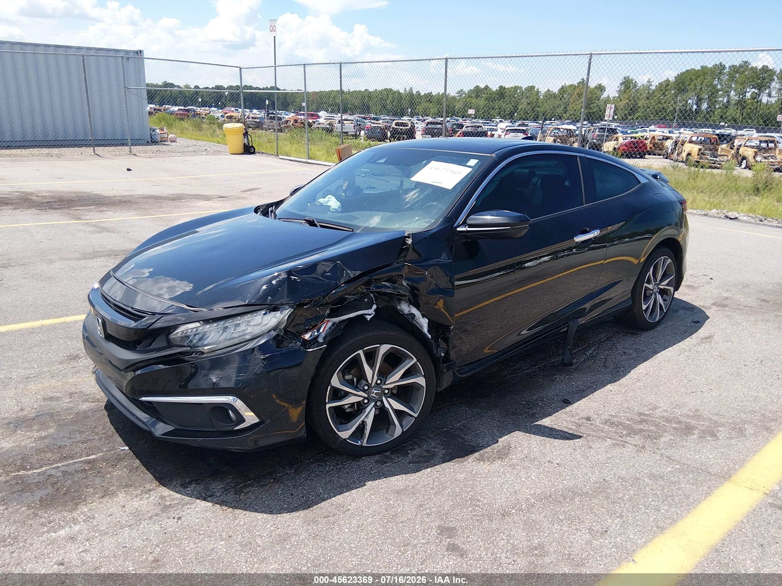 2019 Honda Civic VIN 2HGFC3B96KH353583 IAAI salvage auction — Unknown, Salvage (South Carolina), sold $3,475 on 2026-10-01 (photo 2)