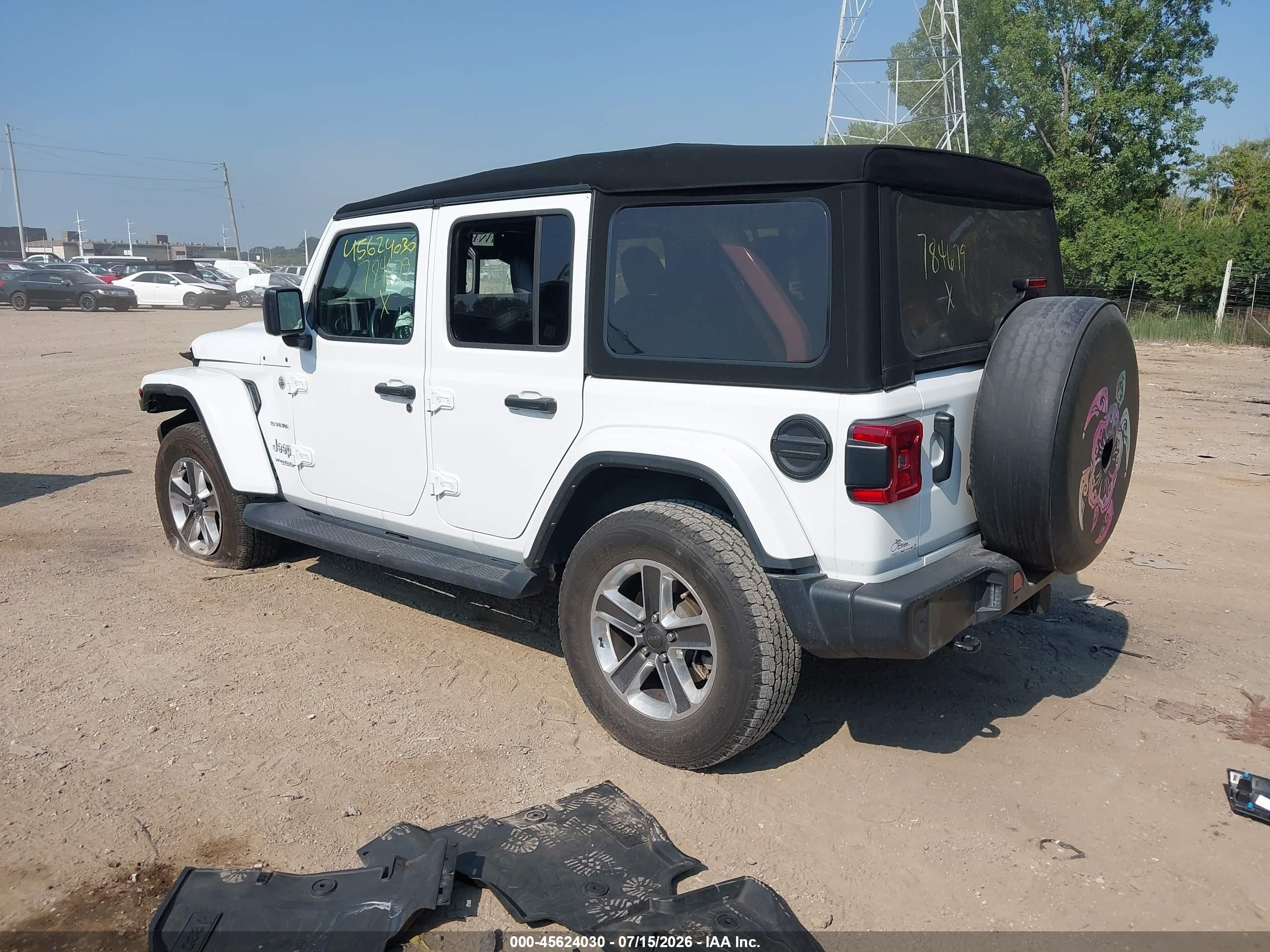 2021 Jeep Wrangler Unlimited VIN 1C4HJXEG0MW784679 IAAI salvage auction — Front End, Salvage (Indiana), sold $8,100 on 2026-09-19 (photo 3)
