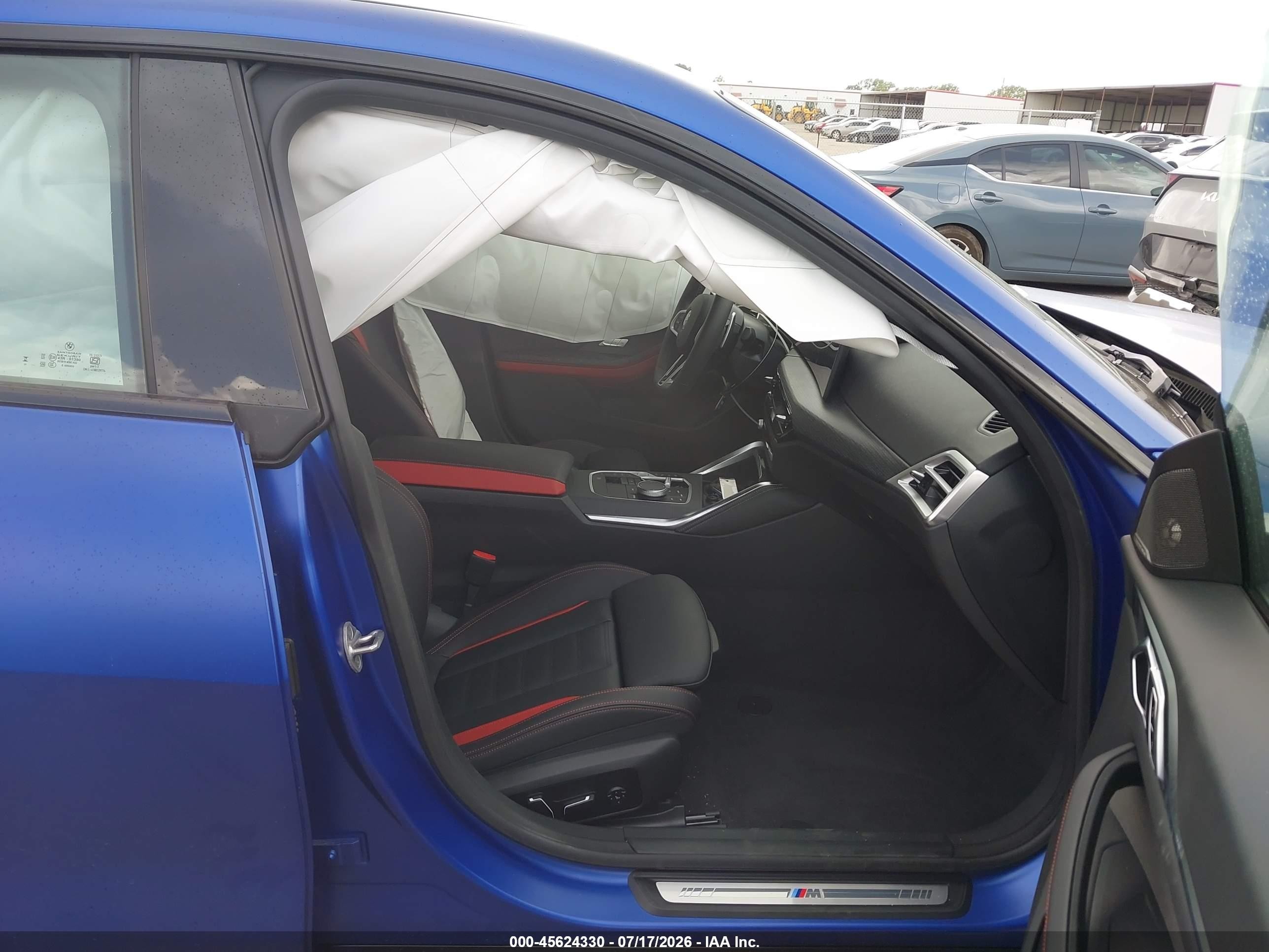 2026 BMW M440i Gran Coupe VIN WBA63FB08TFV88407 IAAI salvage auction — Side, Salvage (Texas), sold $32,750 on 2026-08-20 (photo 5)