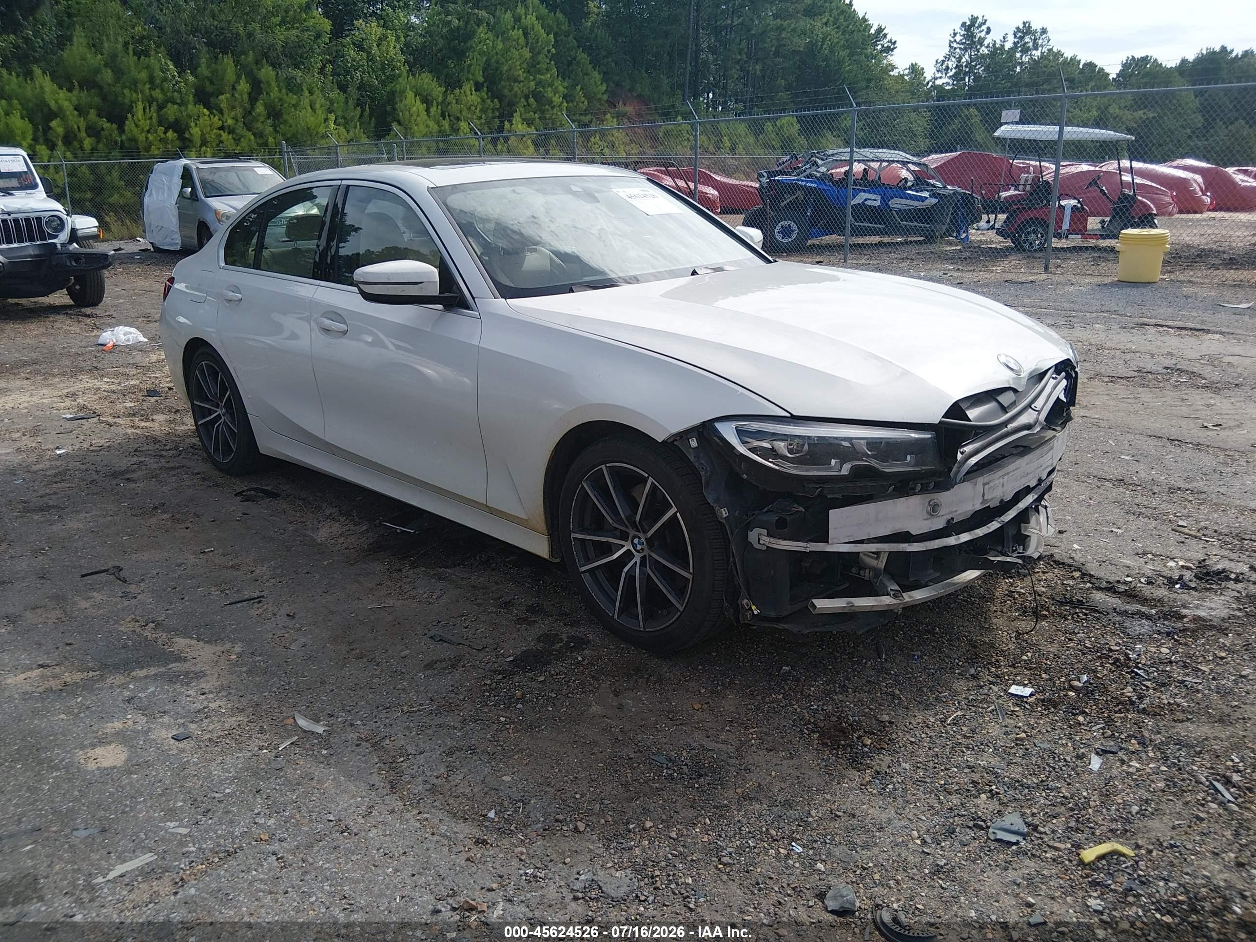 2019 BMW 3 Series VIN WBA5R1C52KAK06925 IAAI salvage auction — Front End, Salvage (Mississippi), sold $6,000 on 2026-09-09 (photo 1)