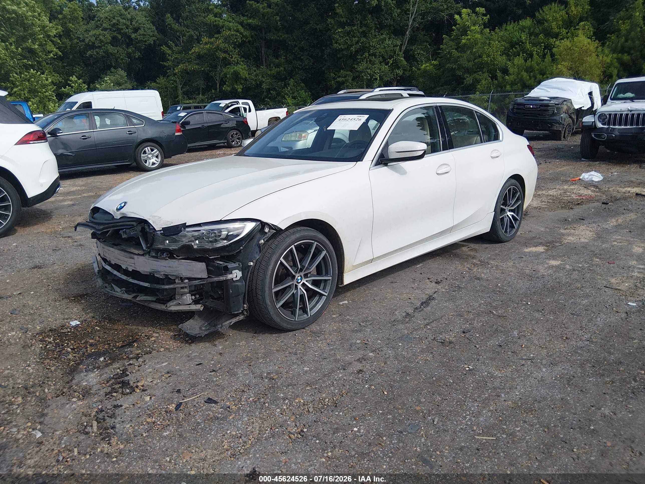 2019 BMW 3 Series VIN WBA5R1C52KAK06925 IAAI salvage auction — Front End, Salvage (Mississippi), sold $6,000 on 2026-09-09 (photo 2)
