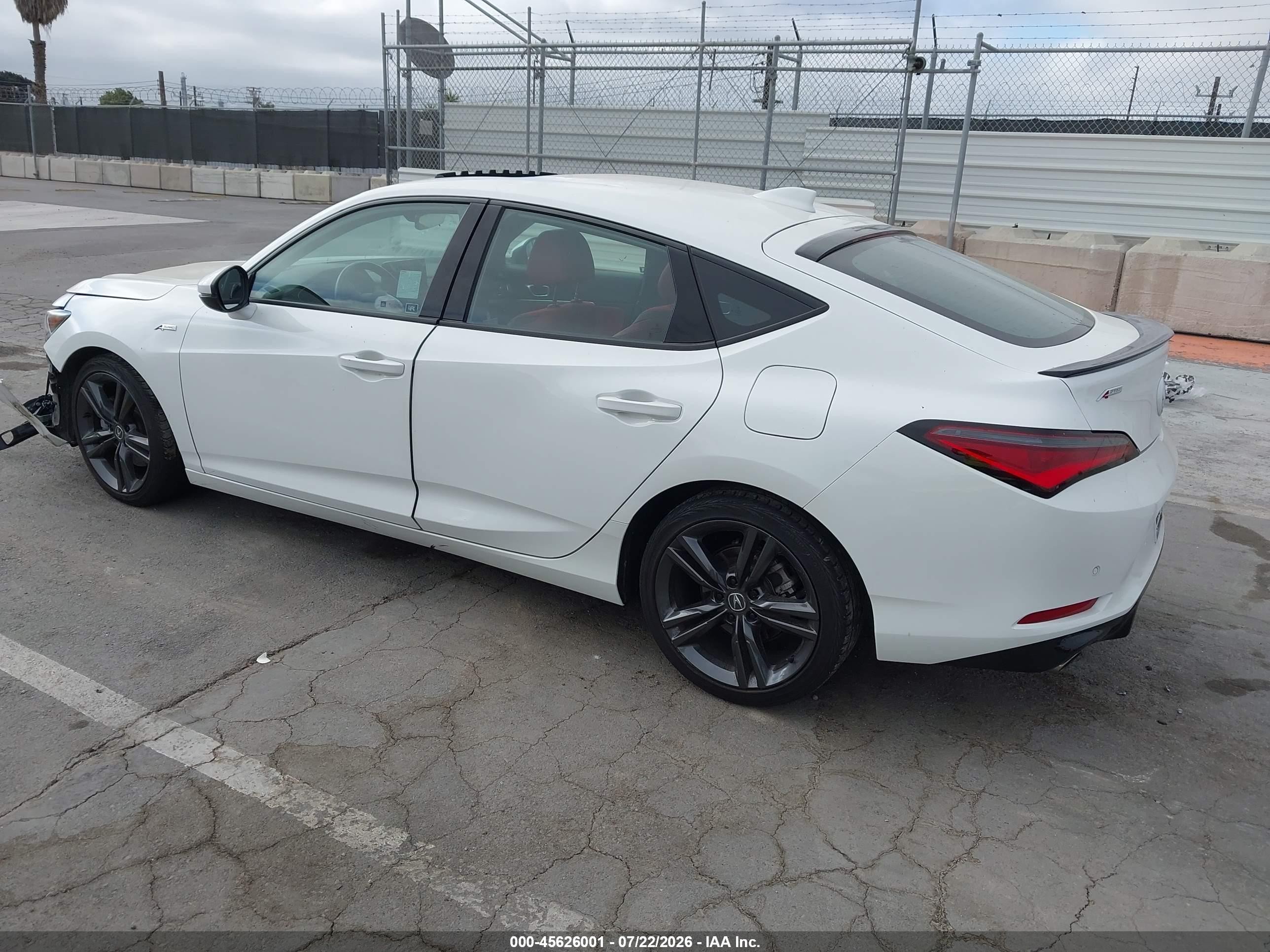 2025 Acura Integra VIN 19UDE4H60SA014451 IAAI salvage auction — Front End, Salvage (California), sold $11,325 on 2026-09-11 (photo 3)