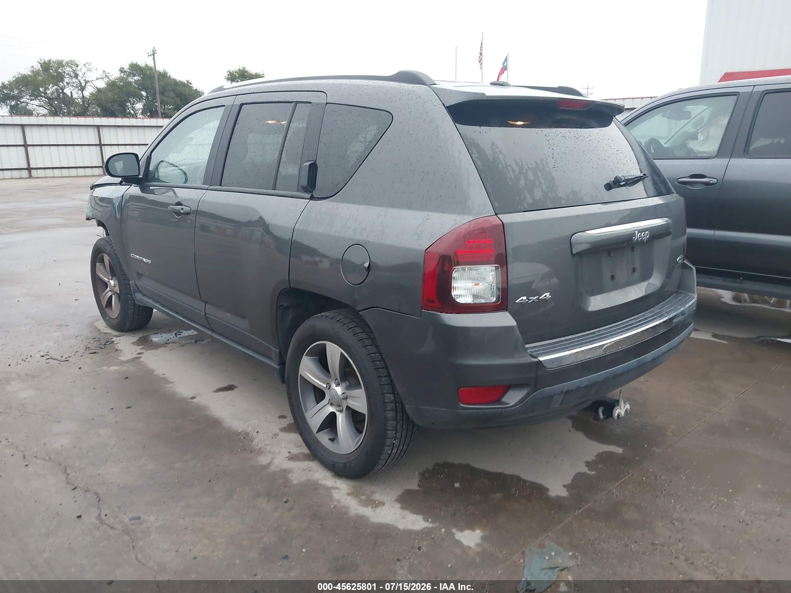2017 Jeep Compass VIN 1C4NJDEB9HD193550 IAAI salvage auction — Front End, Original (Texas), sold $1,600 on 2026-10-02 (photo 3)