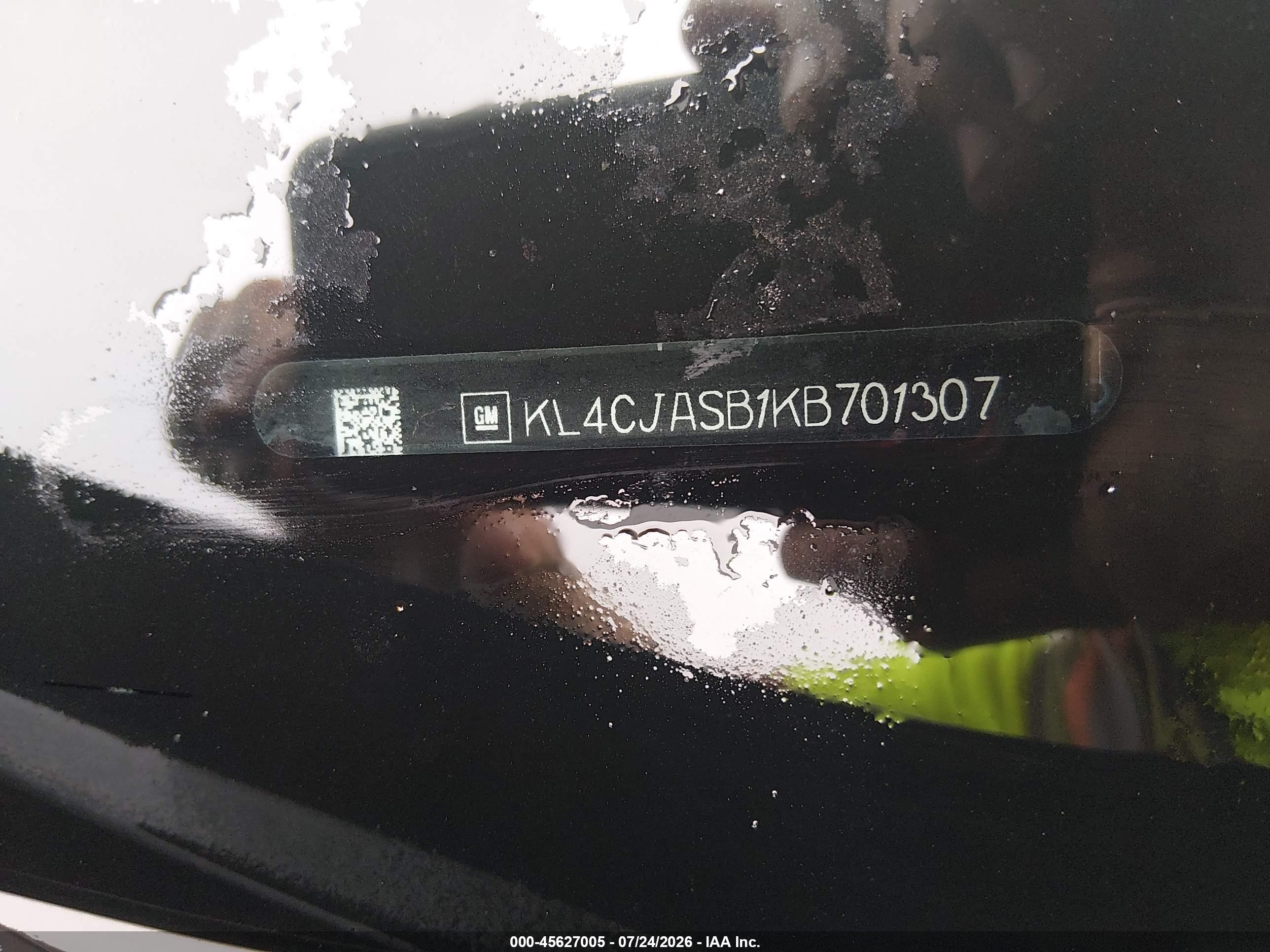 2019 Buick Encore VIN KL4CJASB1KB701307 IAAI salvage auction — Front End, Salvage (Arkansas), sold $925 on 2026-09-19 (photo 9)
