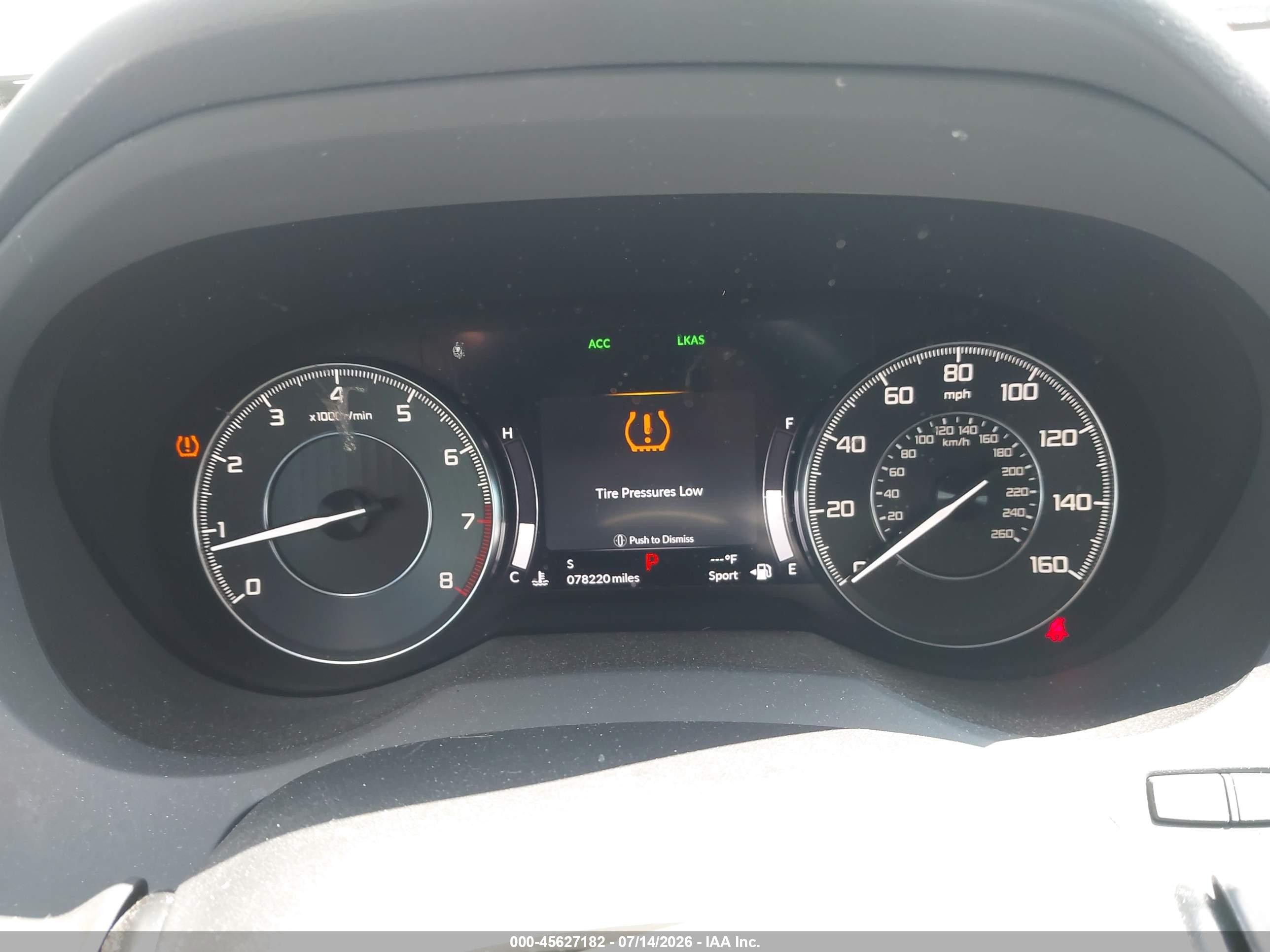 2019 Acura Rdx VIN 5J8TC1H53KL019560 IAAI salvage auction — Front End, Original (Texas), sold $6,000 on 2026-09-15 (photo 7)