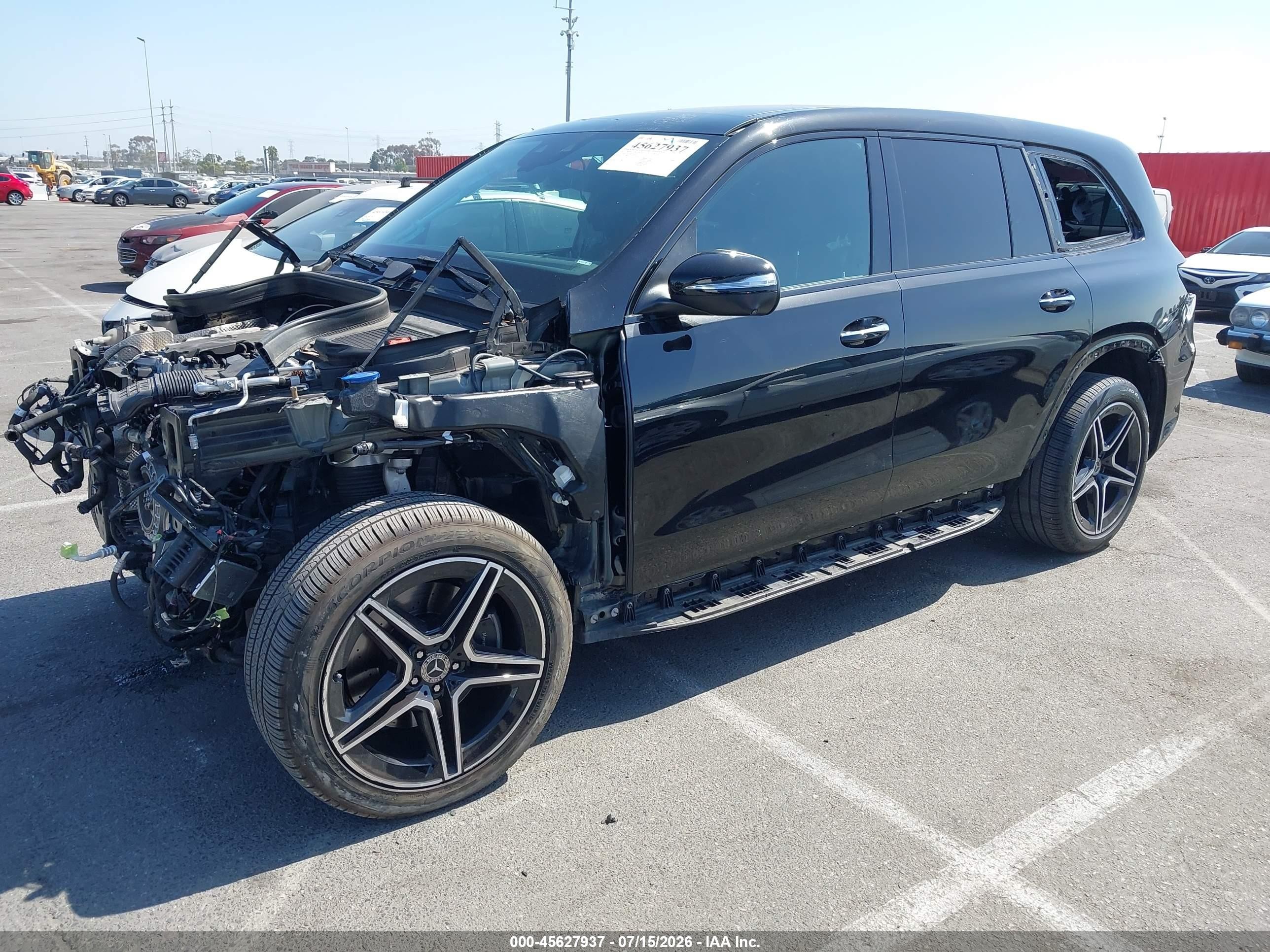 2025 Mercedes-Benz GLS-Class VIN 4JGFF5KE5SB291029 IAAI salvage auction — Front End, Salvage (California), sold $31,000 on 2026-08-20 (photo 2)