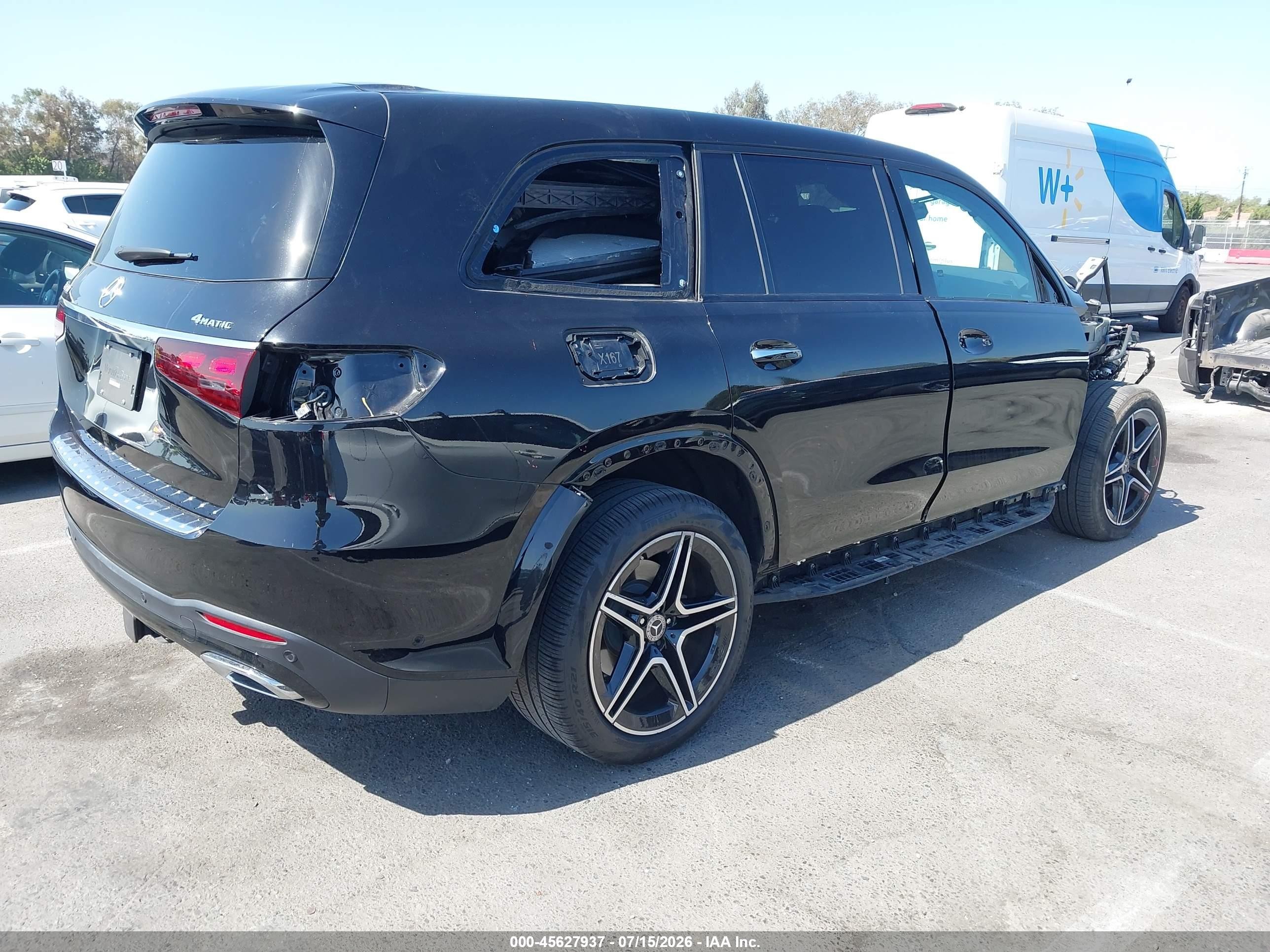 2025 Mercedes-Benz GLS-Class VIN 4JGFF5KE5SB291029 IAAI salvage auction — Front End, Salvage (California), sold $31,000 on 2026-08-20 (photo 4)